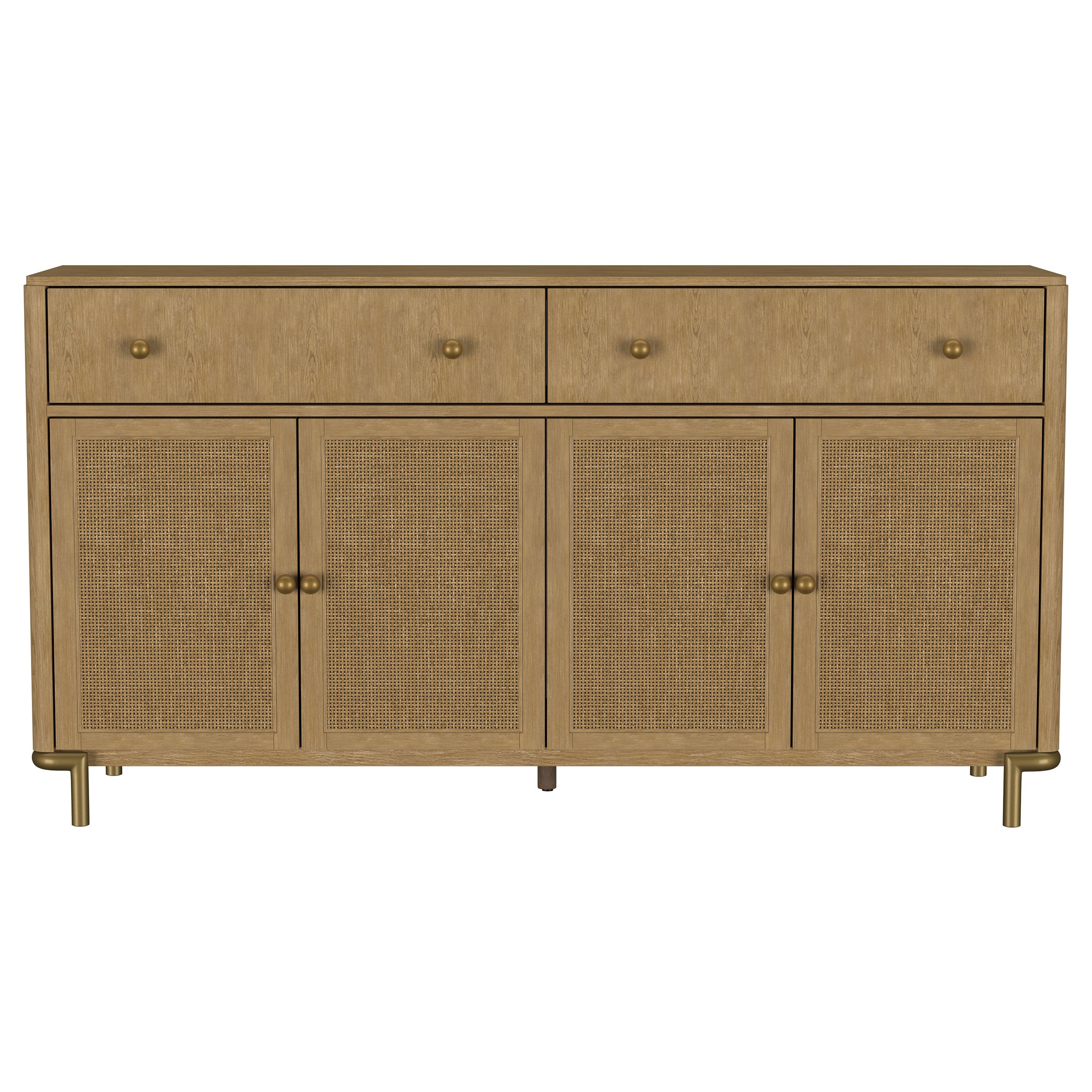 Arini 2-drawer Cane Door Dining Sideboard Server Sand Wash — view 4