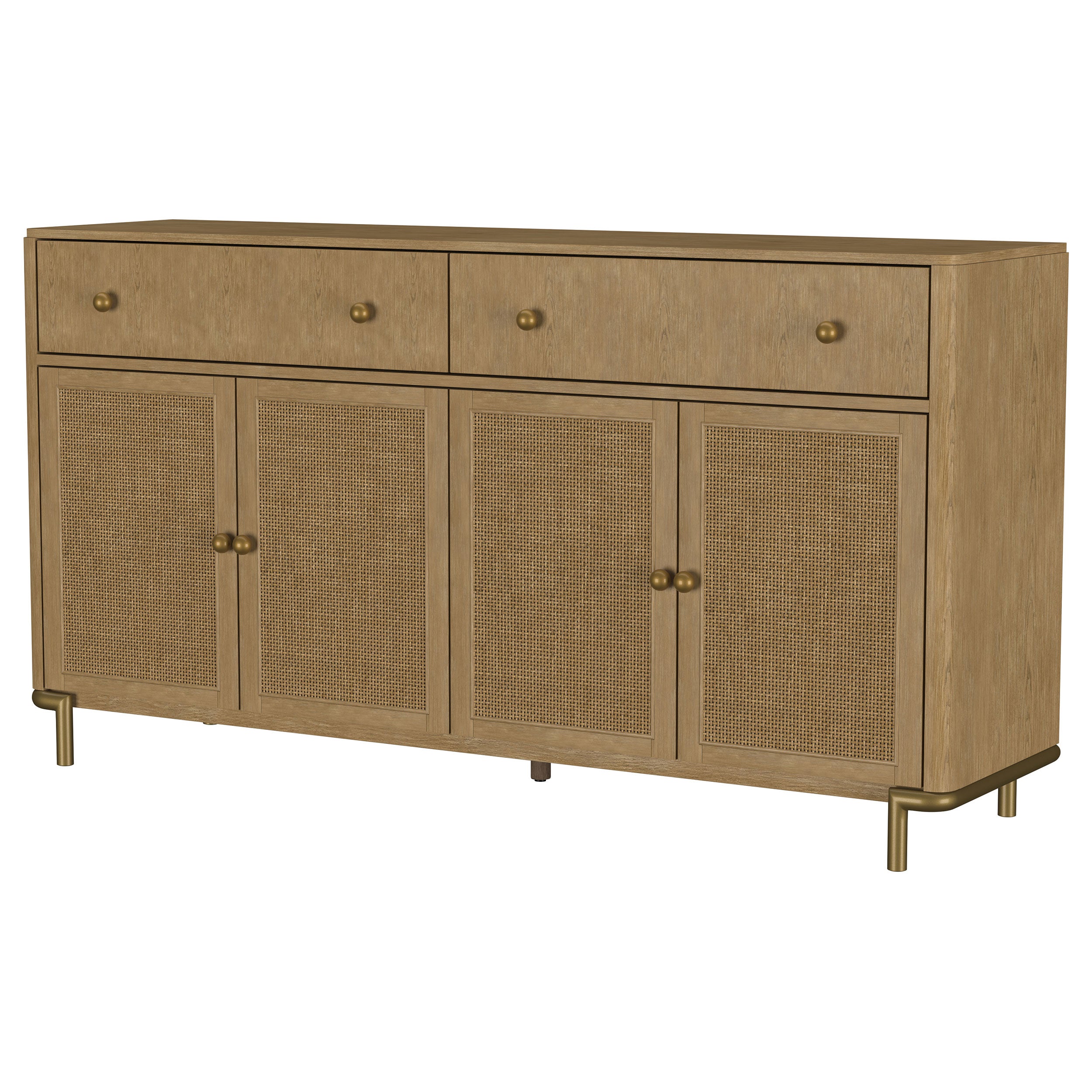 Arini 2-drawer Cane Door Dining Sideboard Server Sand Wash — view 5
