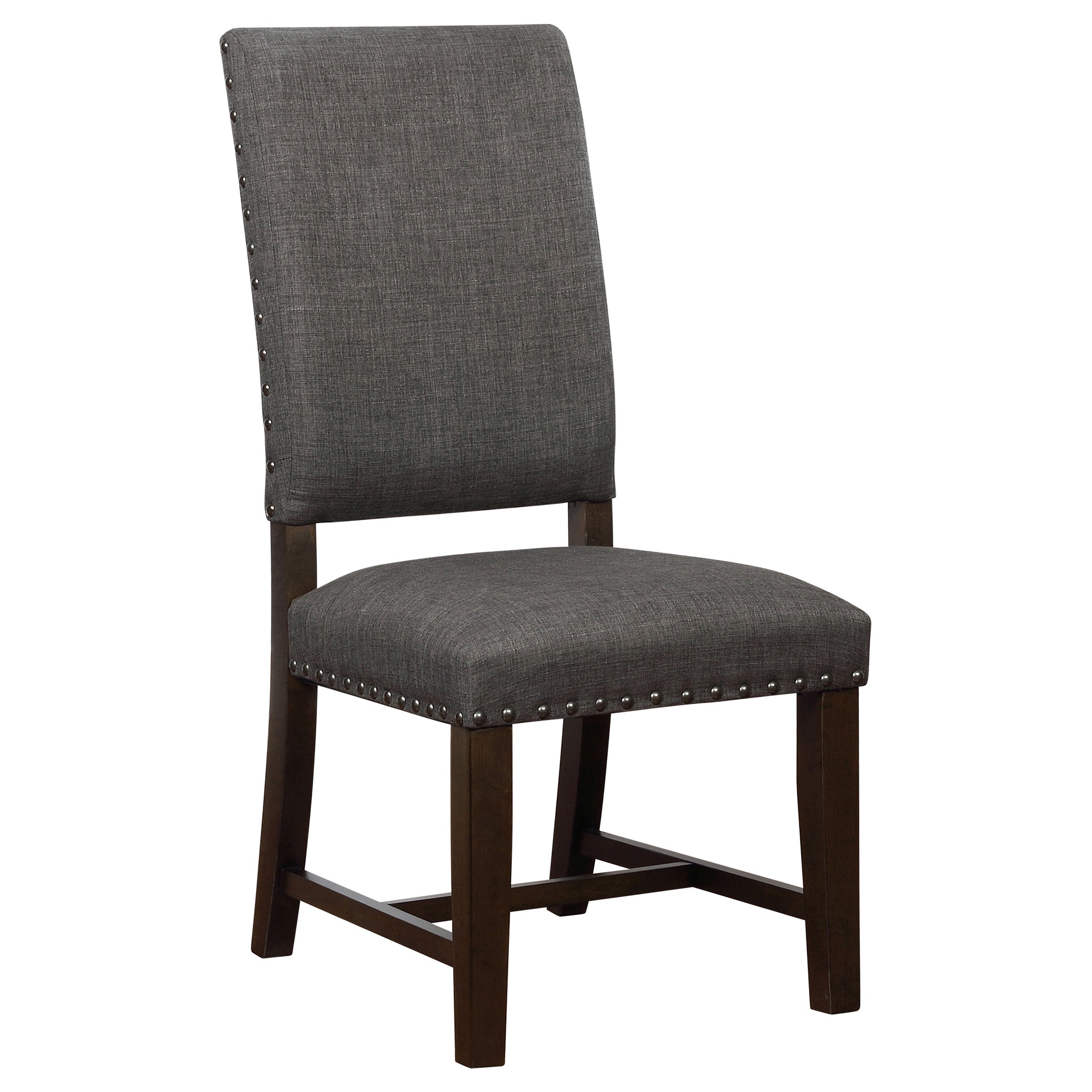 Twain Upholstered Dining Side Chair Warm Grey (Set of 2) — view 3