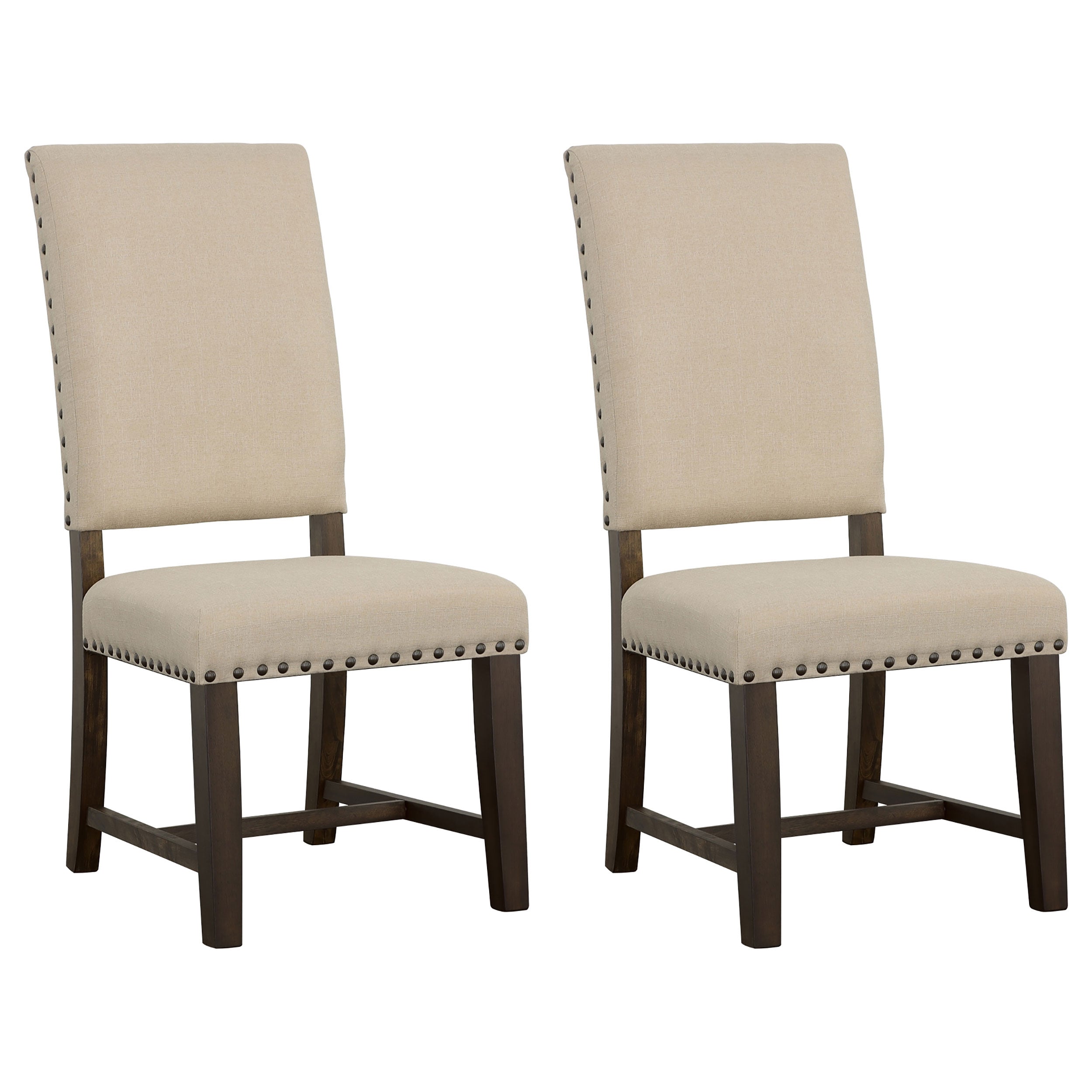 Twain Upholstered Dining Side Chair Beige (Set of 2) — view 1