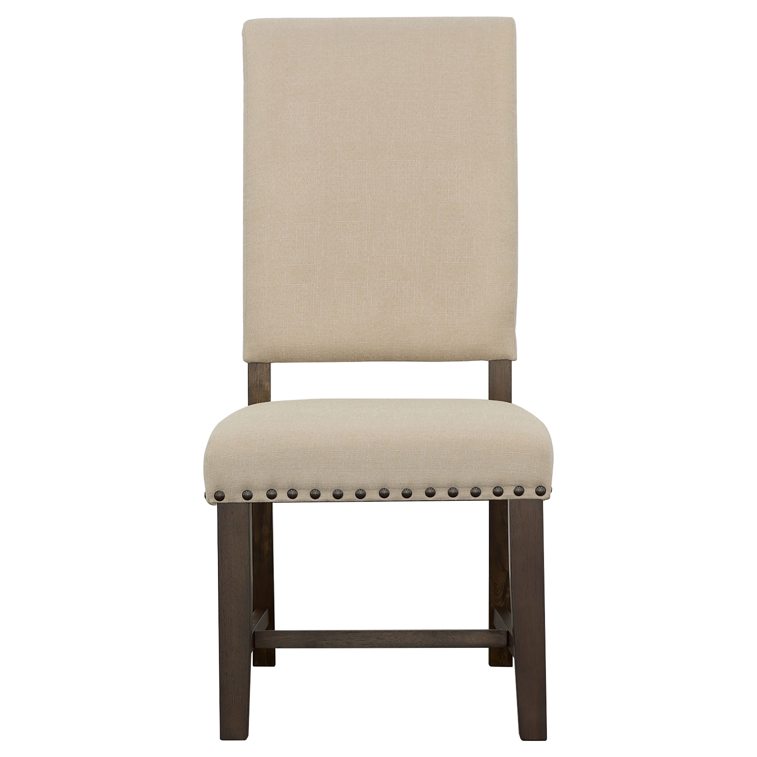 Twain Upholstered Dining Side Chair Beige (Set of 2) — view 4