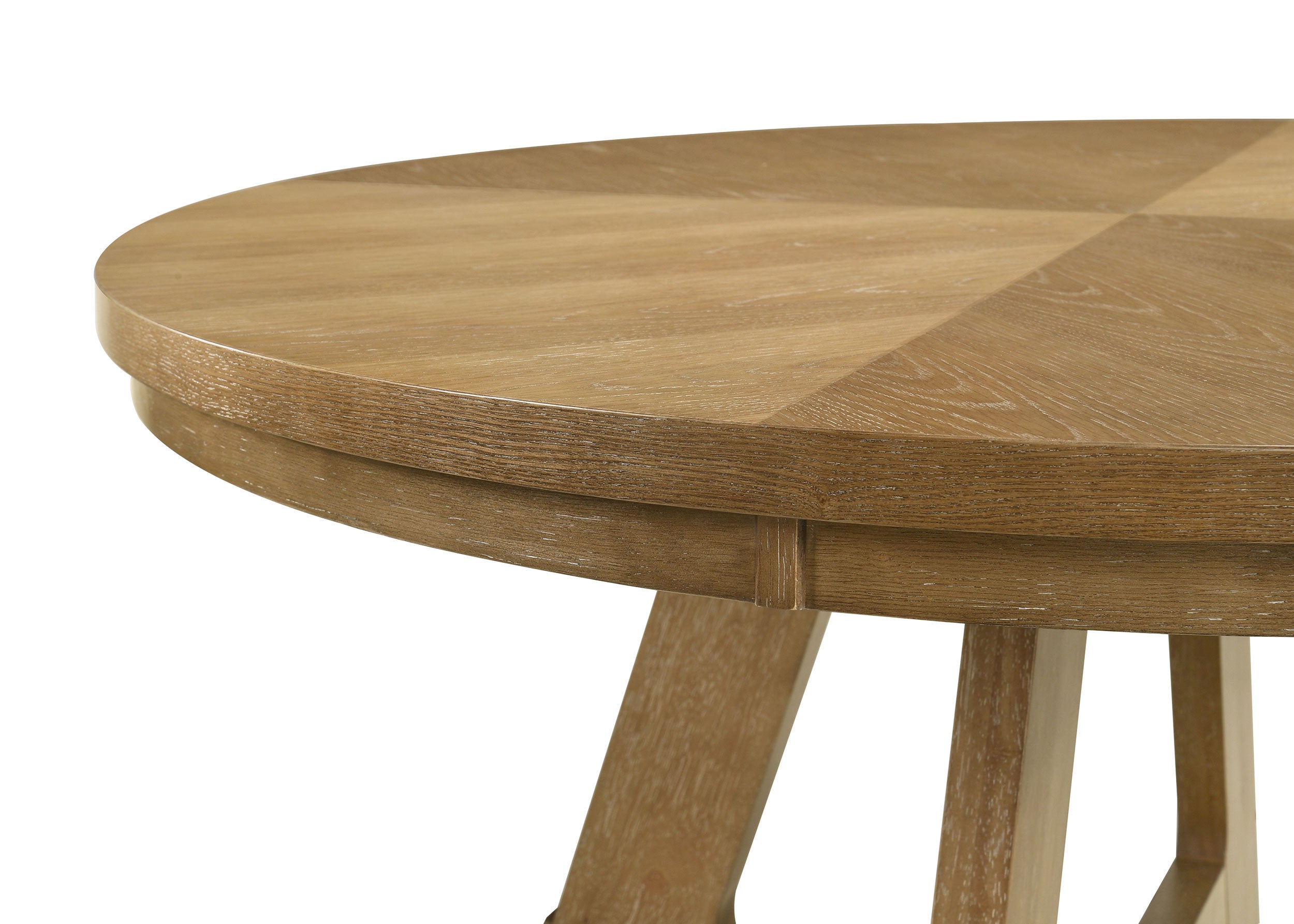 Danvers Round 54-inch Wood Dining Table Brown Oak — view 5