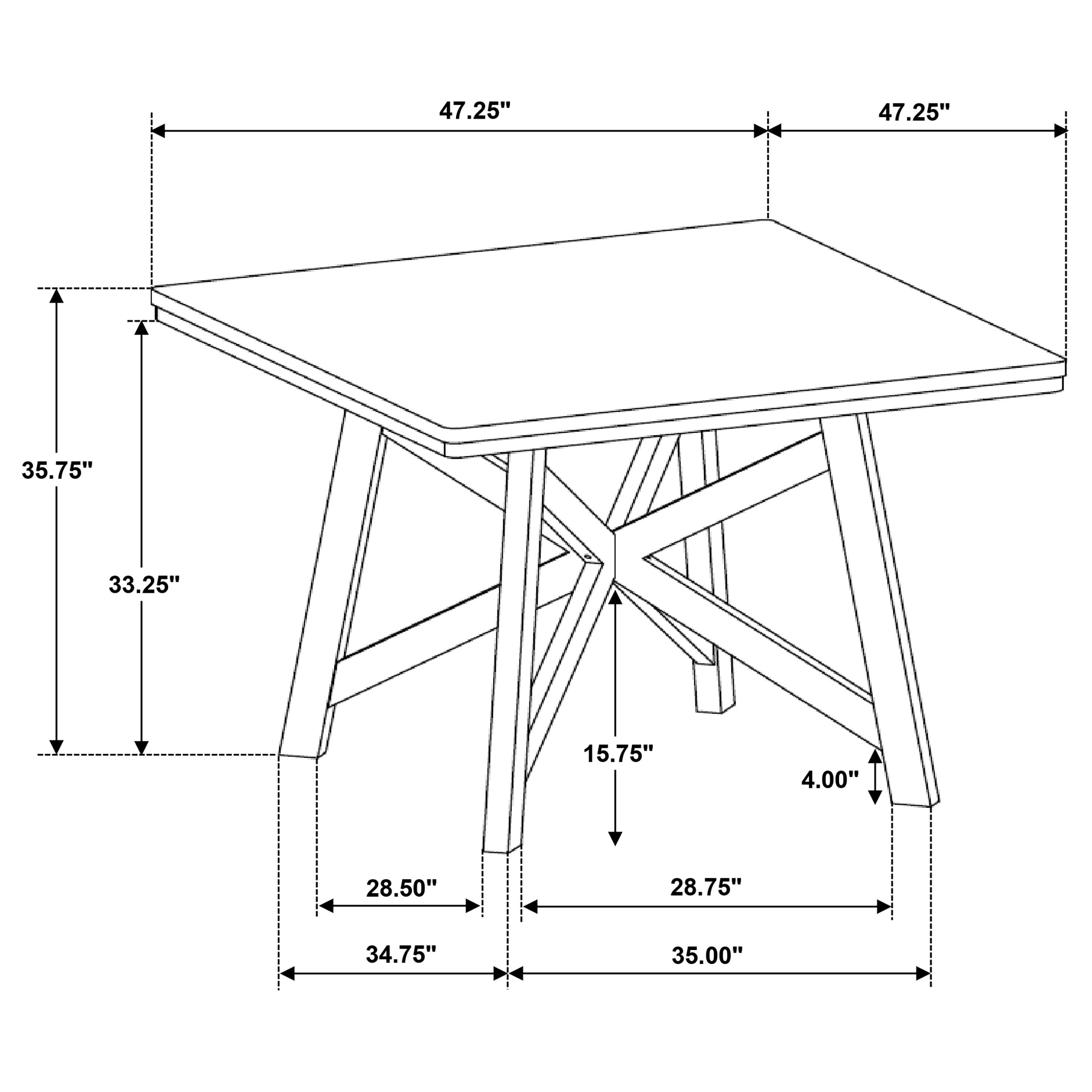 Canfield 5-piece 47-inch Counter Height Dining Set Brown — view 13