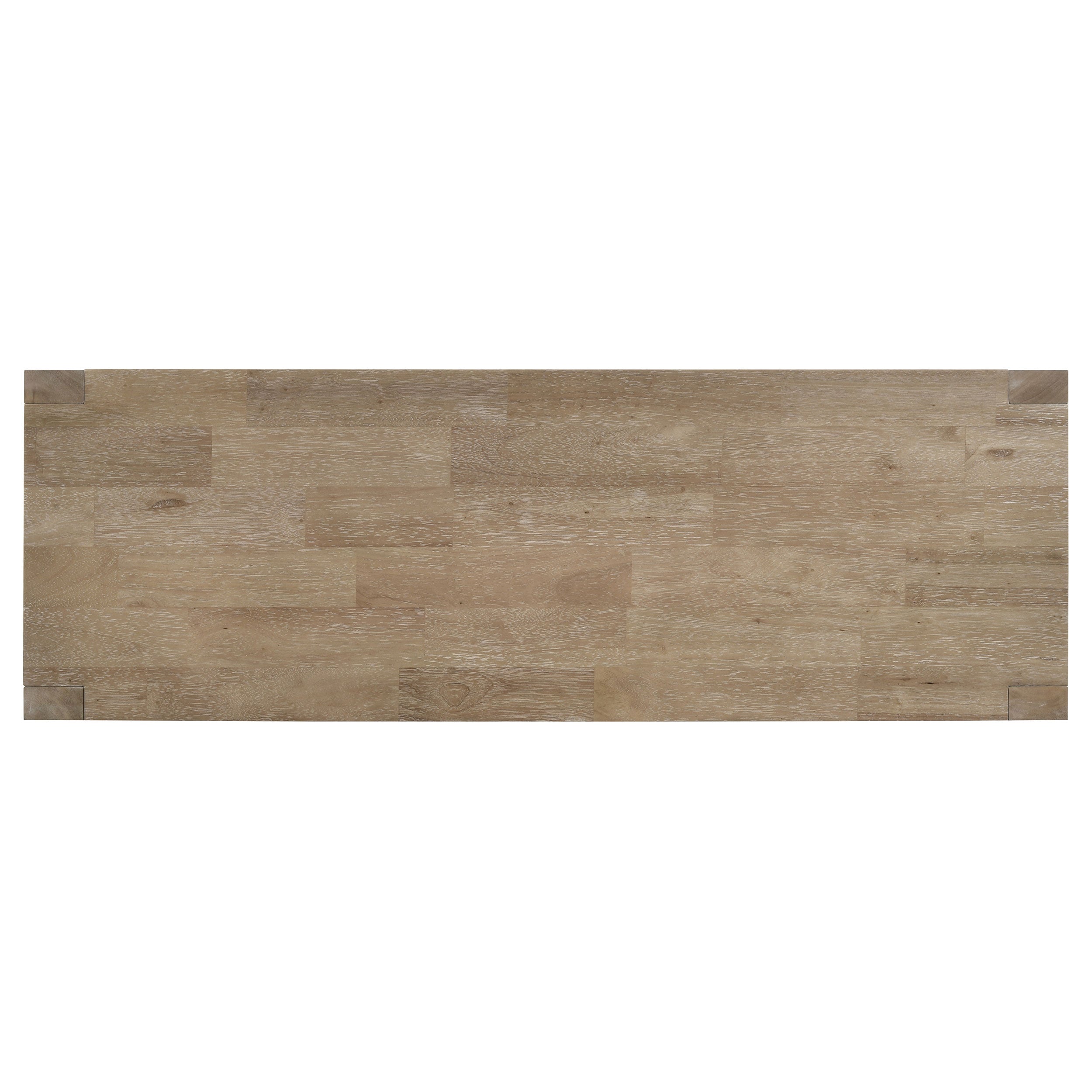 Scottsdale Wood Trestle Base Dining Bench Washed Brown — view 5