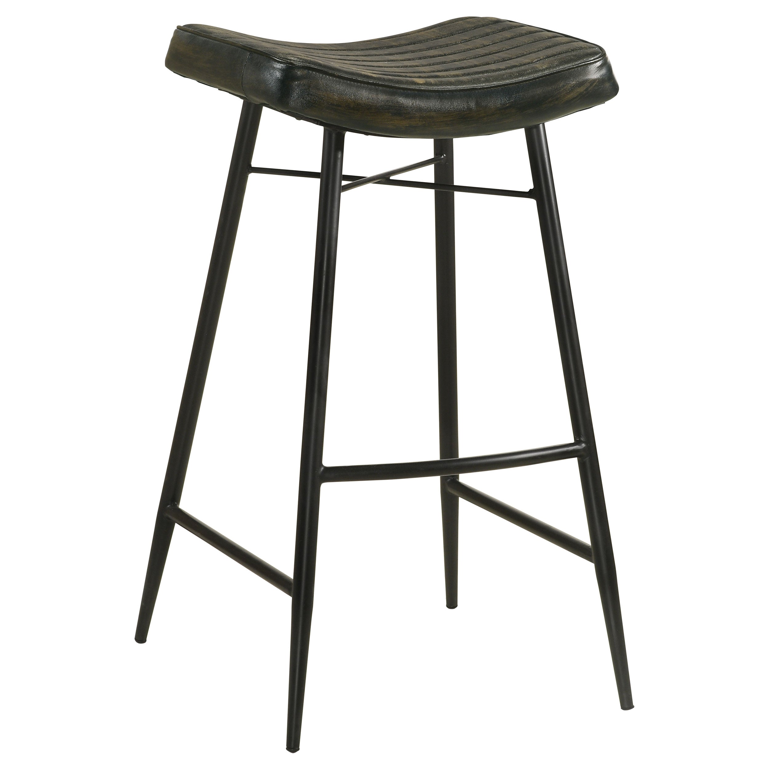 Bayu Leather Upholstered Bar Stool Espresso (Set of 2) — view 3