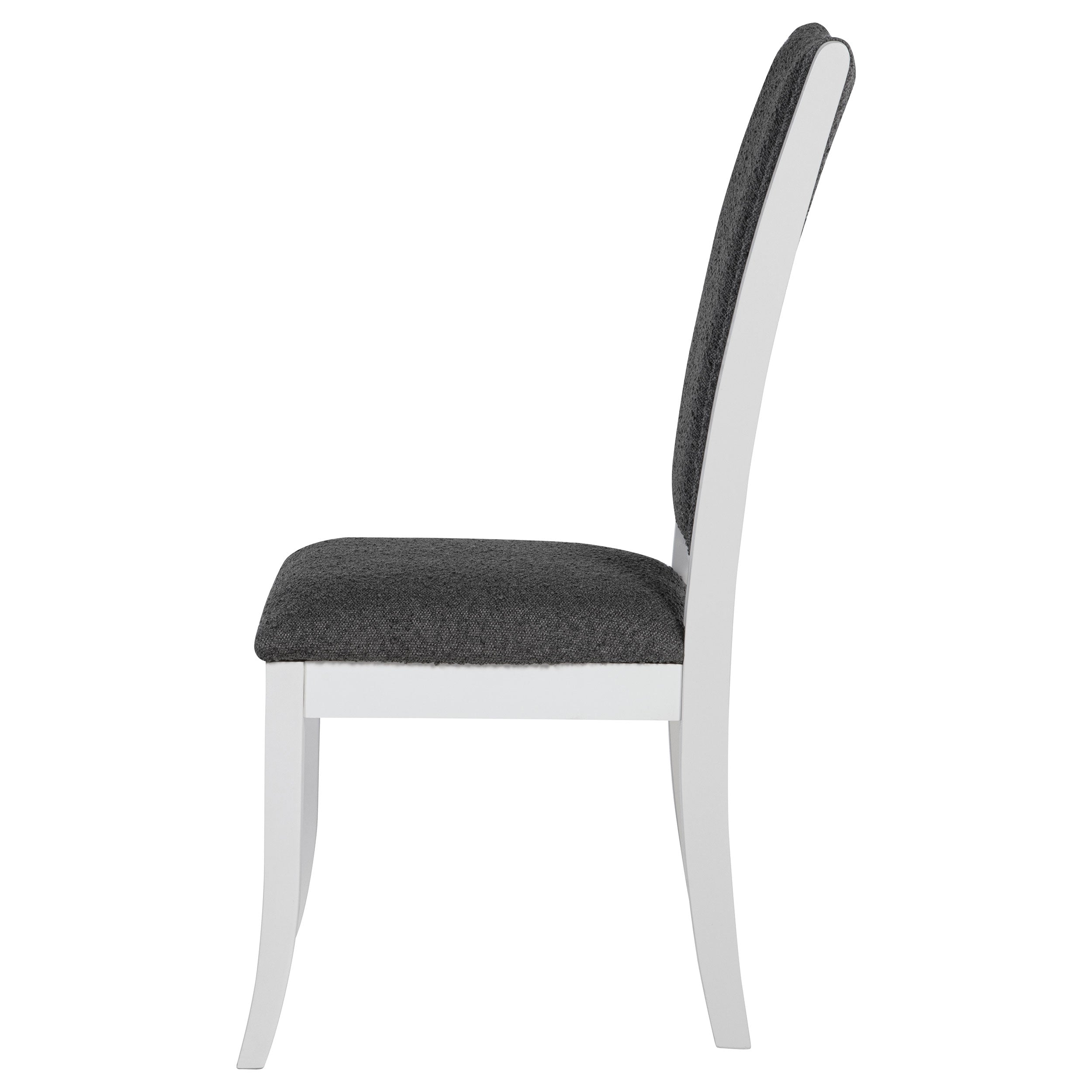 Judd Upholstered Dining Side Chair Pearl White (Set of 2) — view 6
