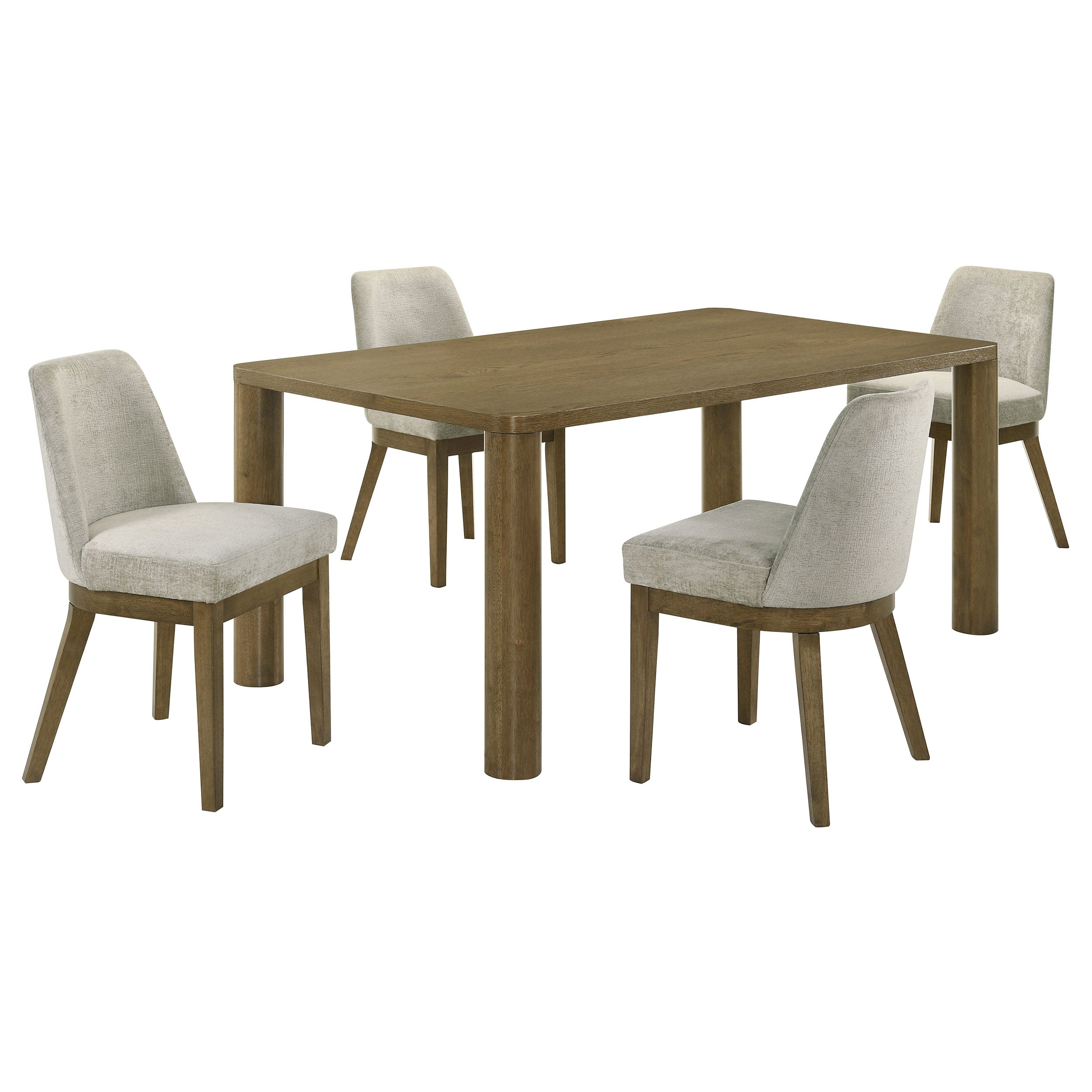 Castlewood 5-piece 71-inch Rectangular Dining Set Brown Oak — view 2