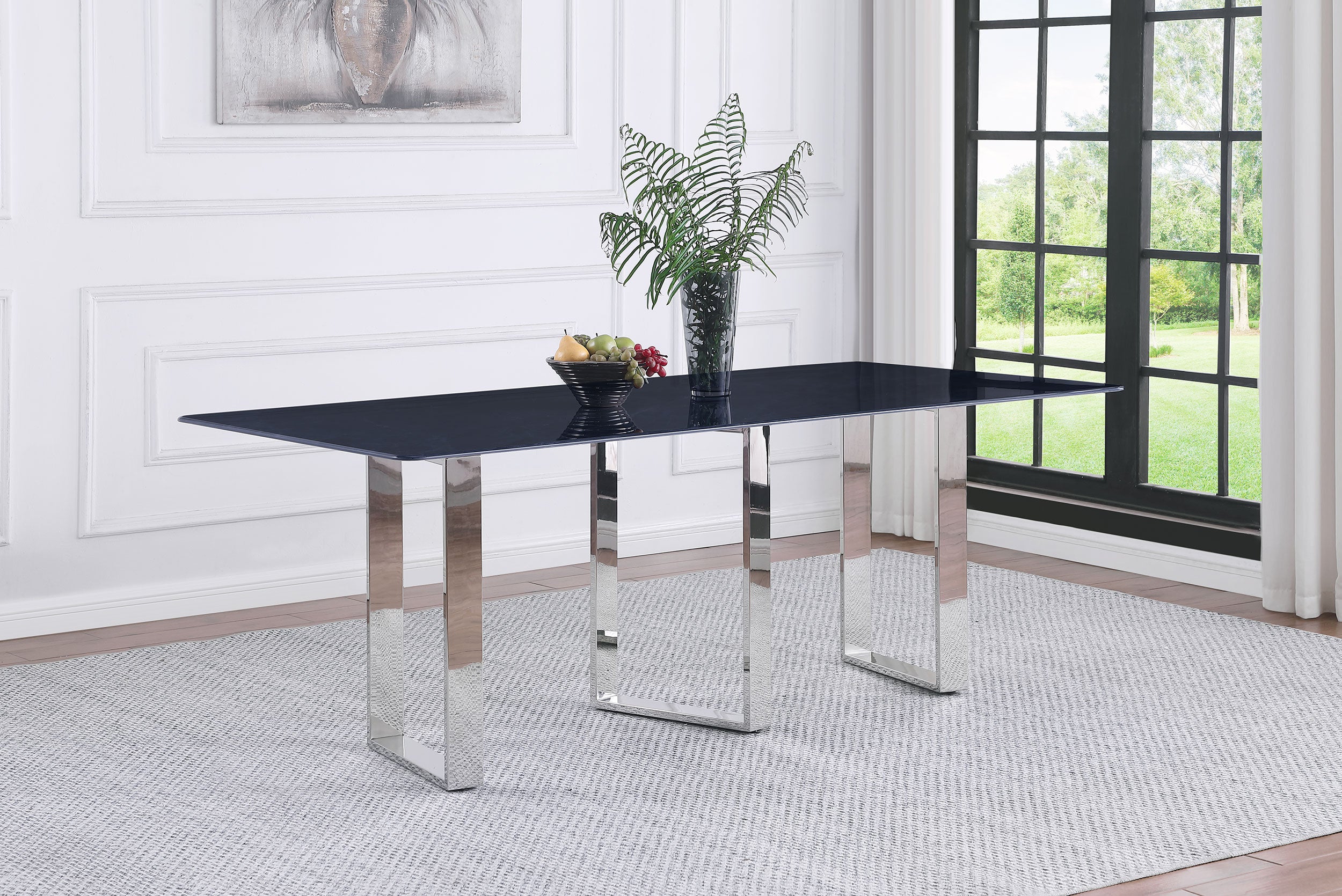 Desden 79-inch Rectangular Sintered Stone Dining Table Grey — view 2