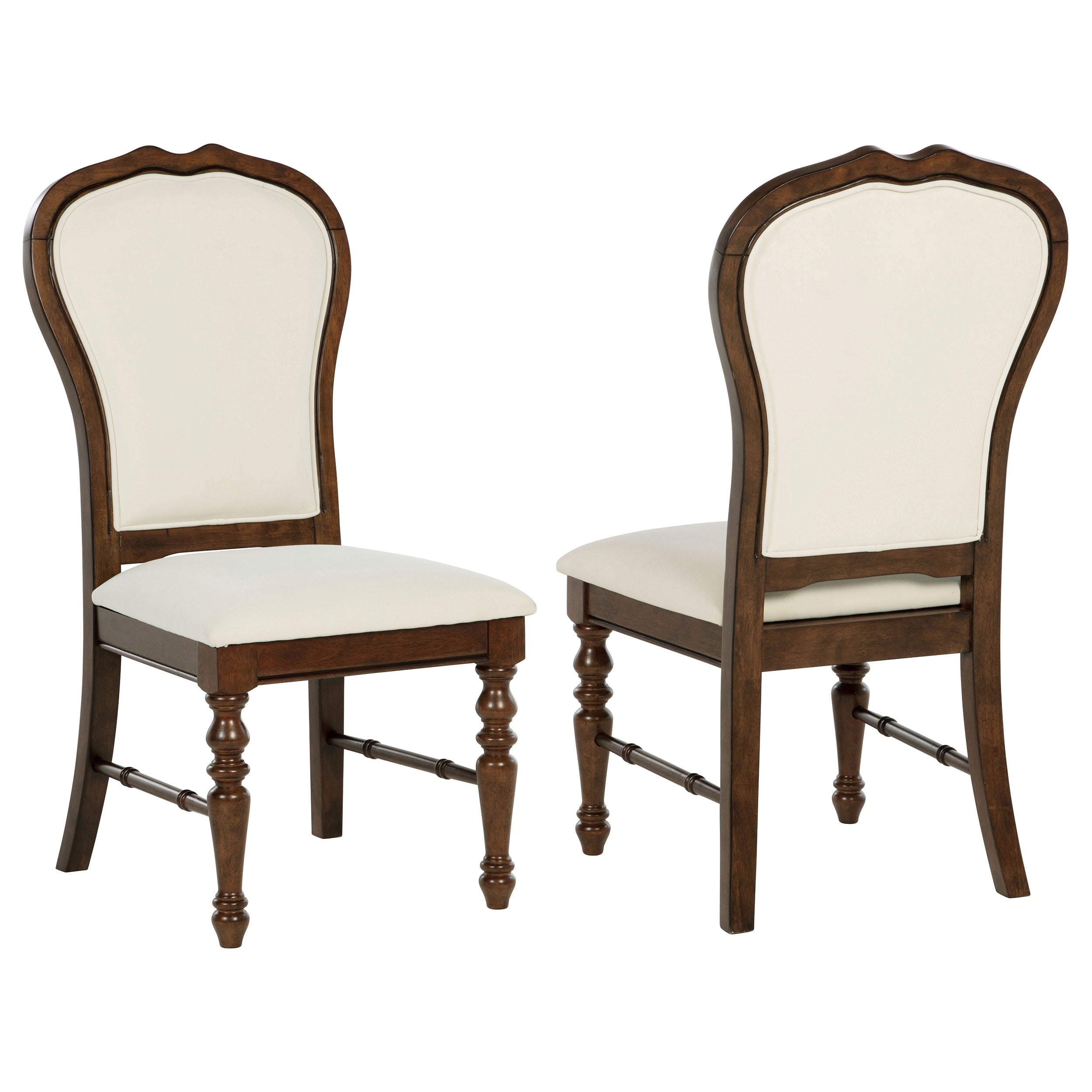 Landon Upholstered Dining Side Chair Rich Brown (Set of 2) — view 1