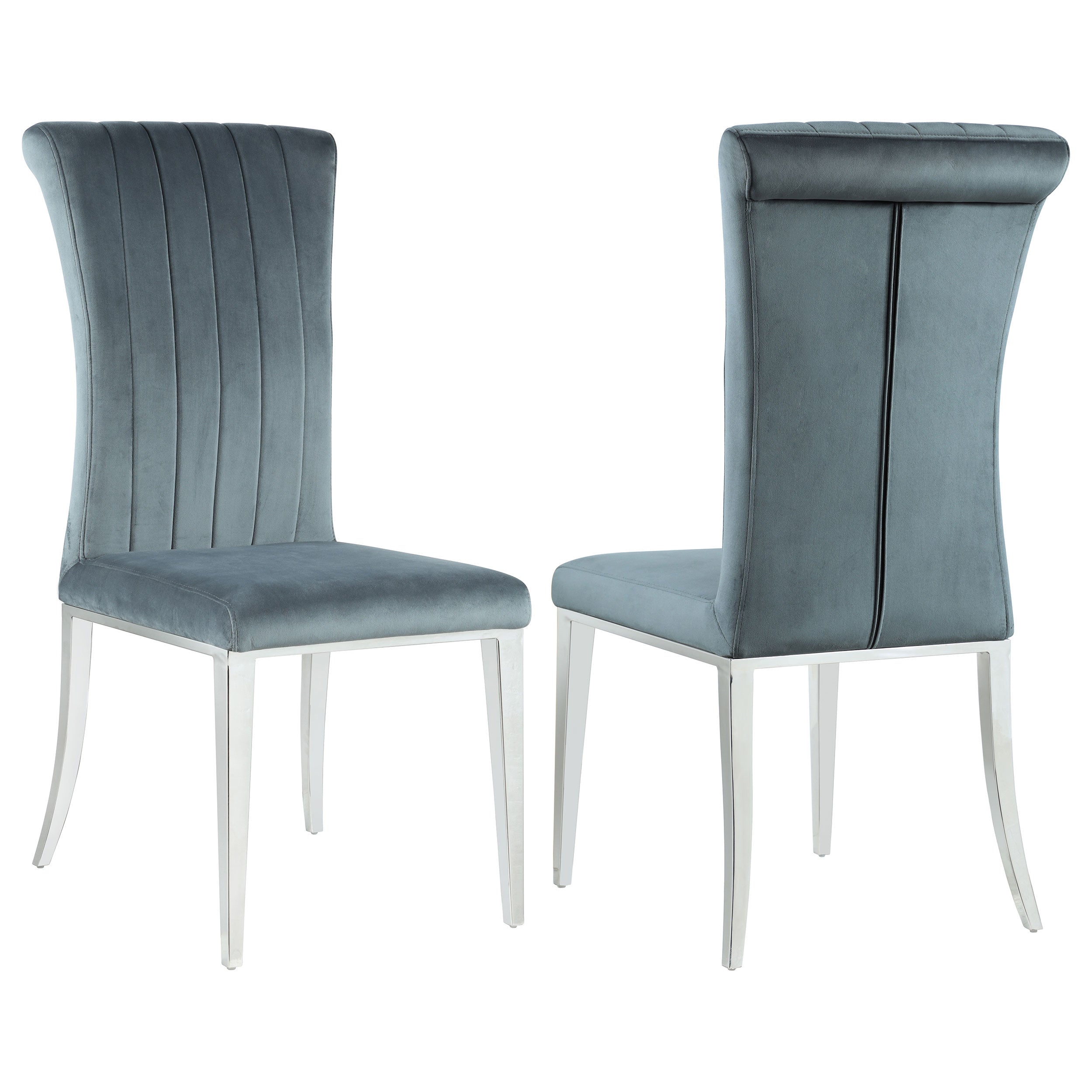Beaufort Upholstered Dining Side Chair Steel Grey (Set of 2) — view 1