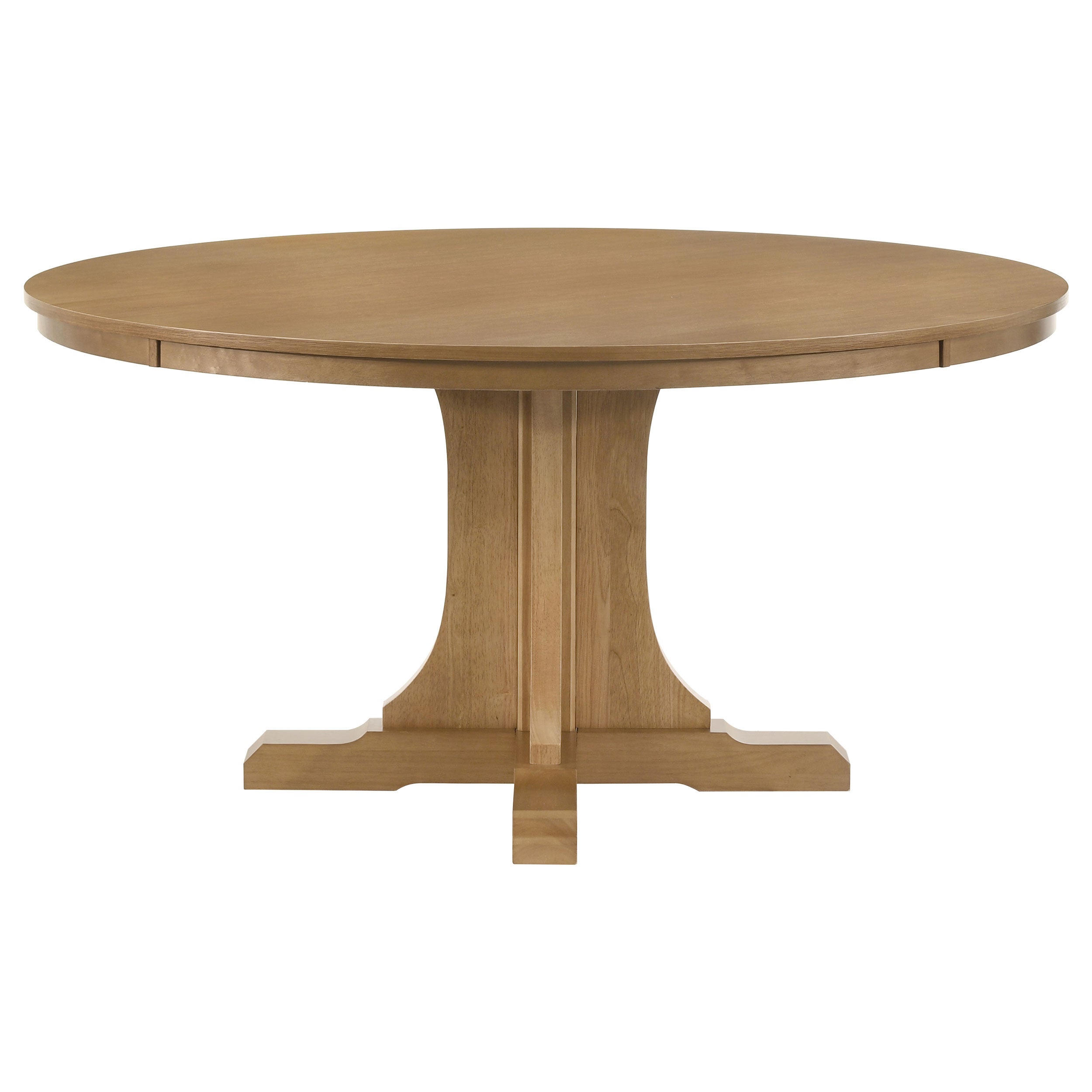 Hartville 7-piece Round Dining Table Set Natural Light Brown — view 4