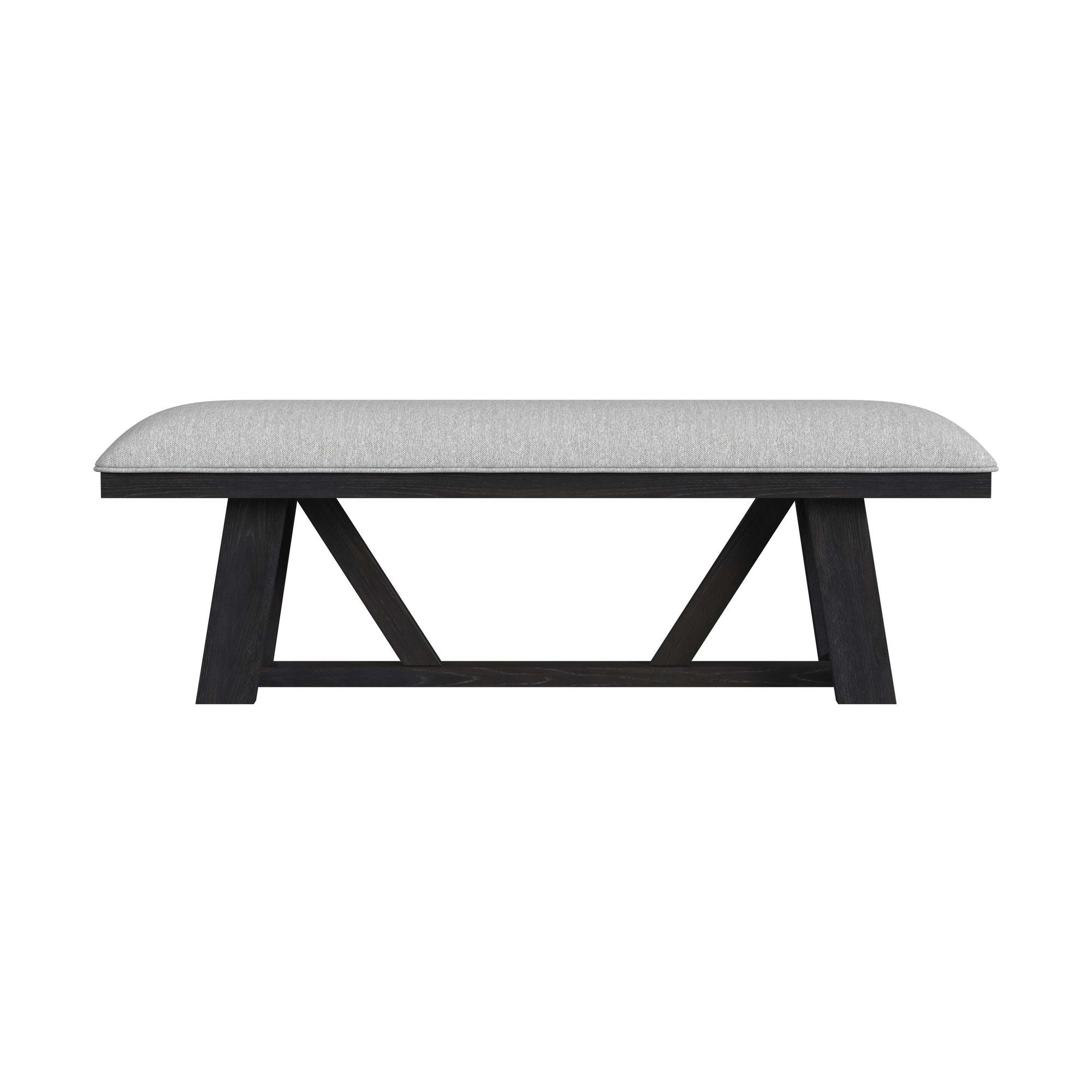 Transcend Dining Bench in Charcoal / Light Gray by Elements International, view 3