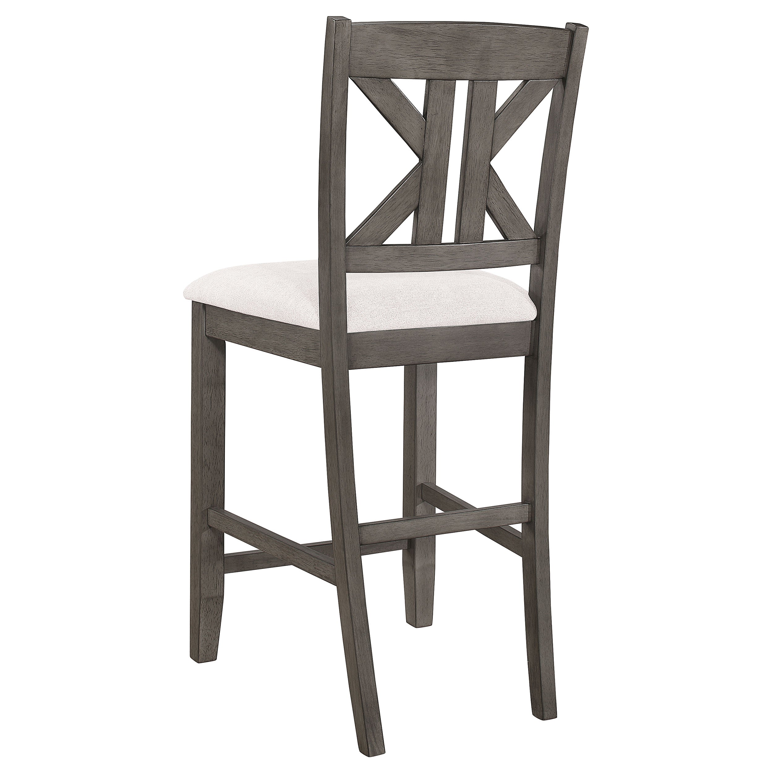 Athens Wood Counter Chair with Cushion Barn Grey (Set of 2) — view 6