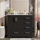 Traditional Bathroom Vanity With Soft Close Doors And Drawers