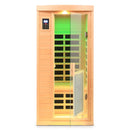 Low Emf Front Door With Heating Panel 1 People Hemlock Far Infrared Indoor Sauna Room - Natural