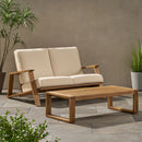 Paloma - Contemporary Loveseat And Coffee Table Set With Weather Resistant Cushions
