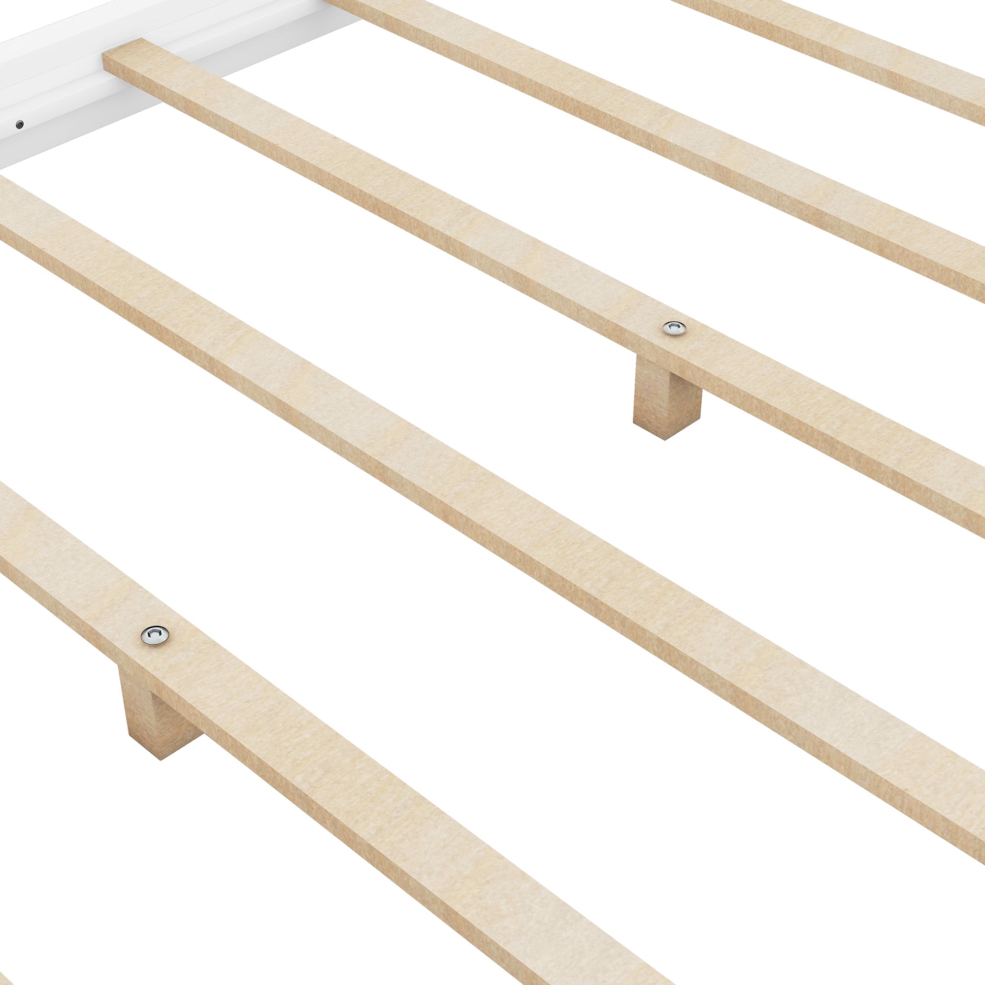 Queen Size Canopy Platform Bed with Support Legs,White - Atlantic Fine Furniture Melbourne FL