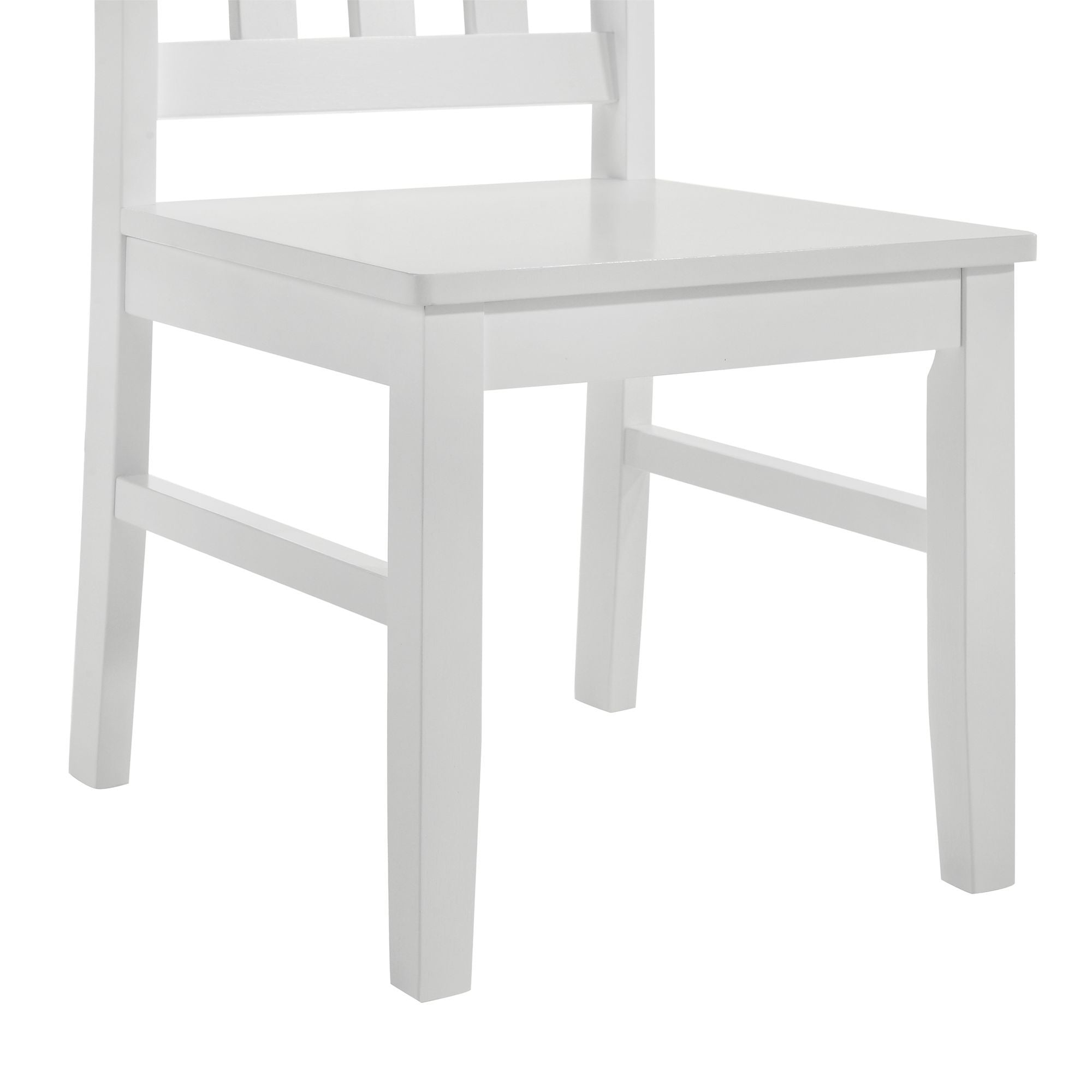 Travis Youth 5 Piece Dining Set With Table And 4 Chairs in White by Elements International, view 2