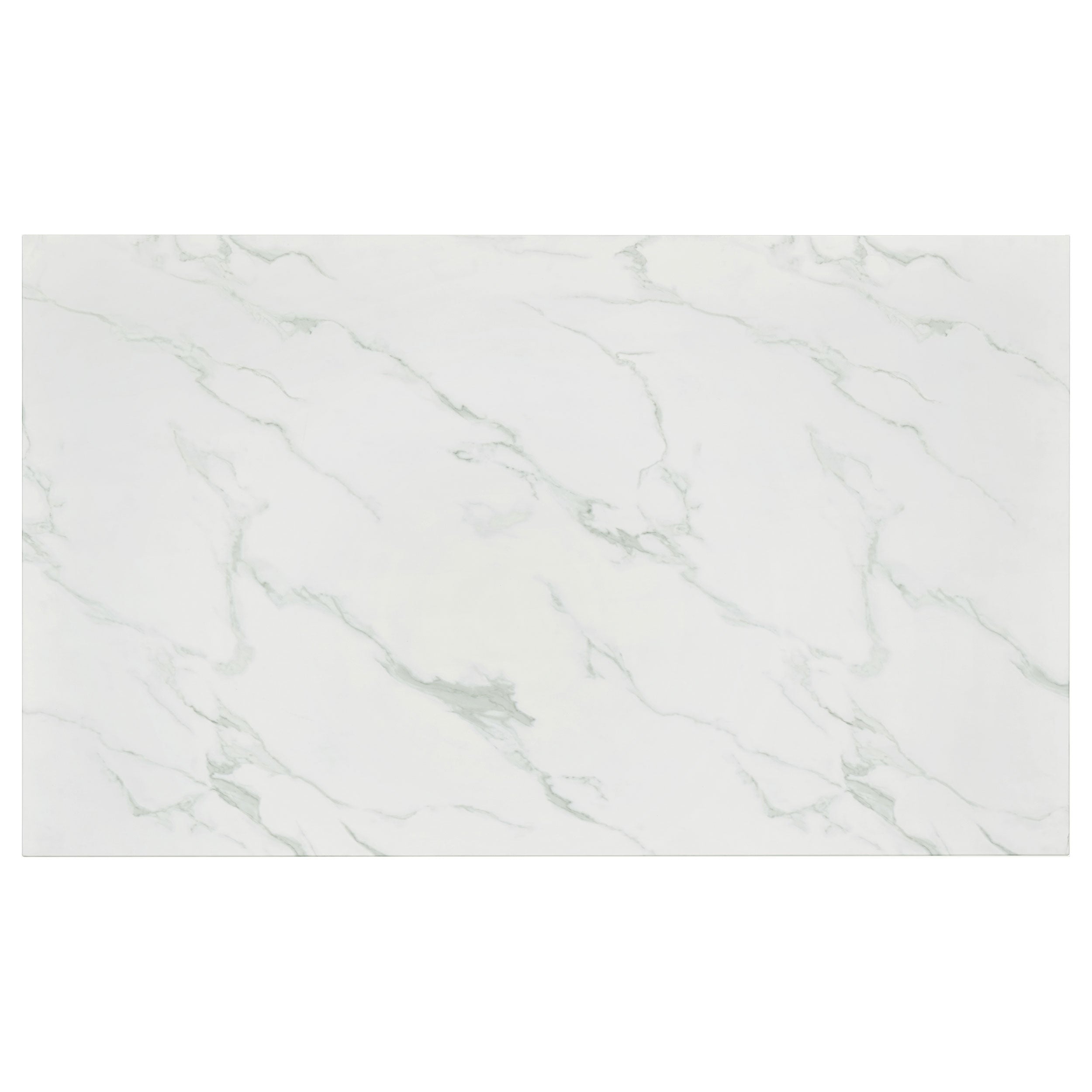 Athena Rectangular 64-inch Faux Marble Dining Table Chrome — view 6