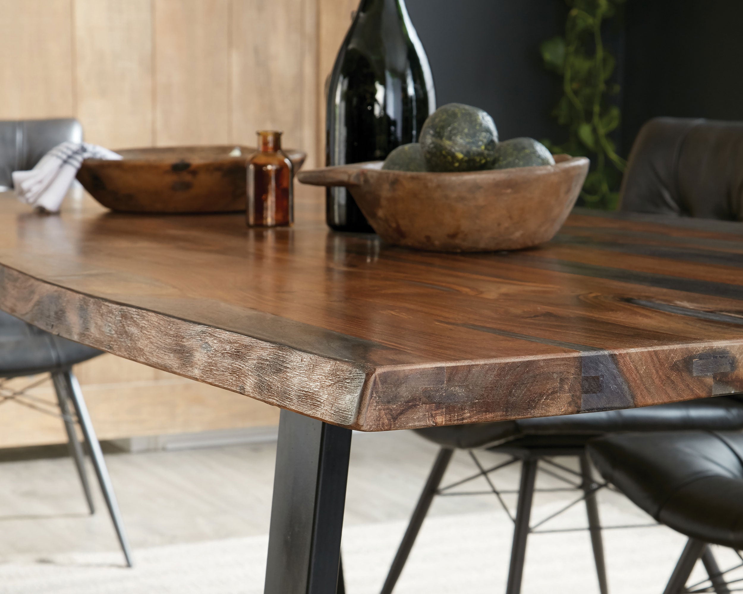 Ditman 80-inch Live Edge Dining Table Grey Sheesham — view 8