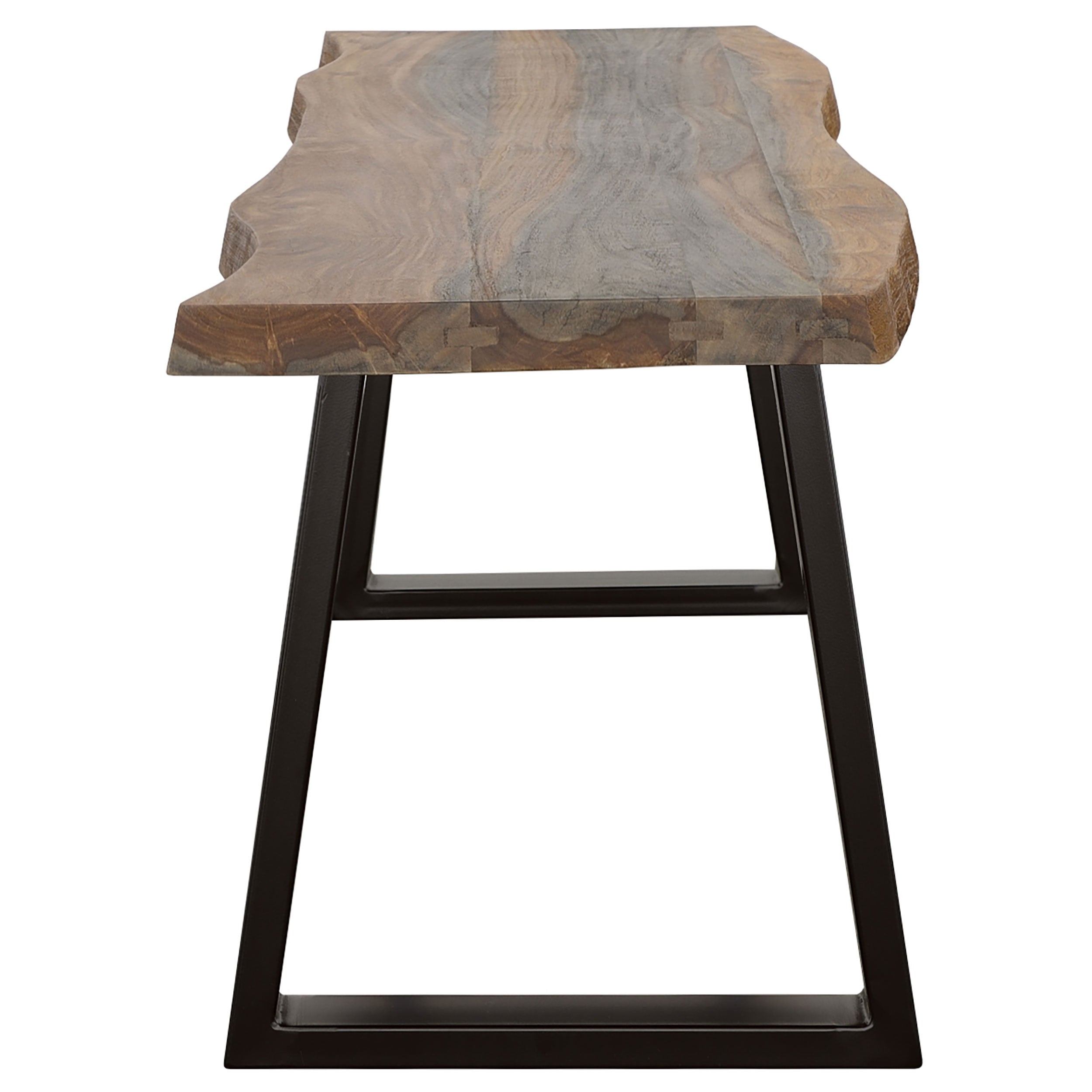 Ditman Live Edge Wood Dining Bench Grey Sheesham — view 5
