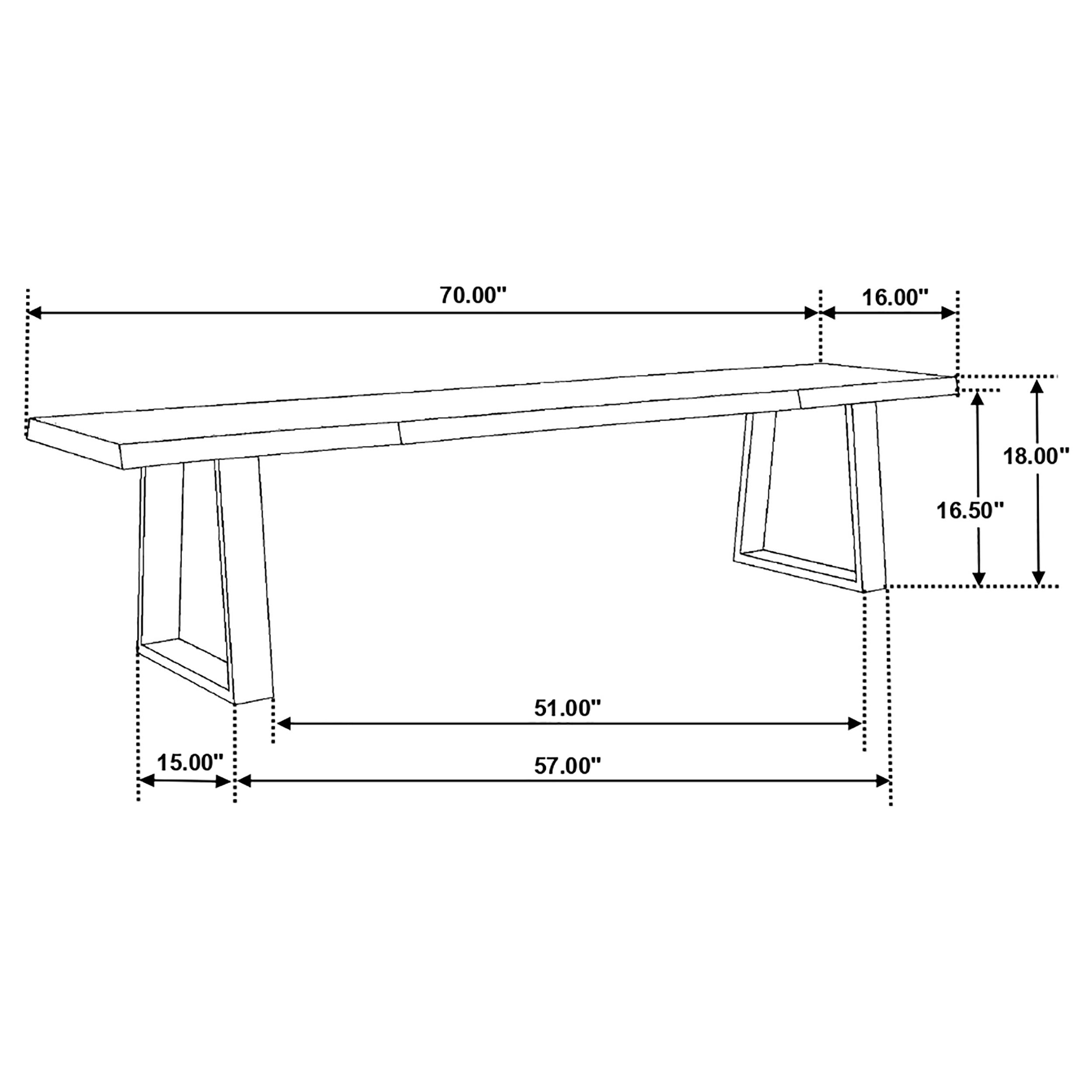 Ditman Live Edge Wood Dining Bench Grey Sheesham — view 6