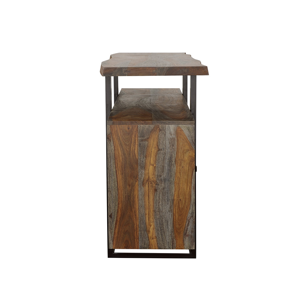 Ditman 4-door Solid Wood Sideboard Buffet Grey Sheesham — view 6