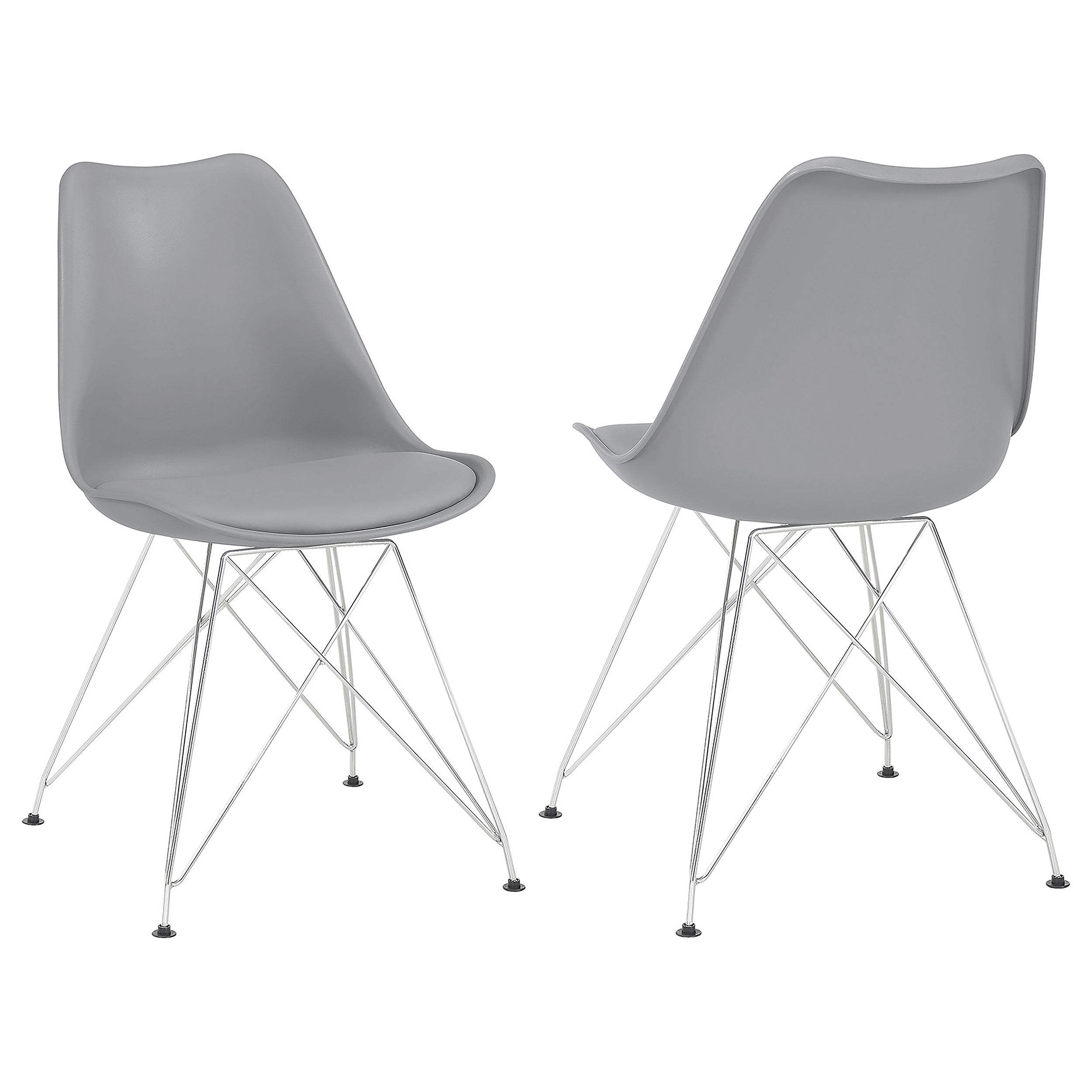 Juniper Polypropylene Dining Side Chair Grey (Set of 2) — view 1