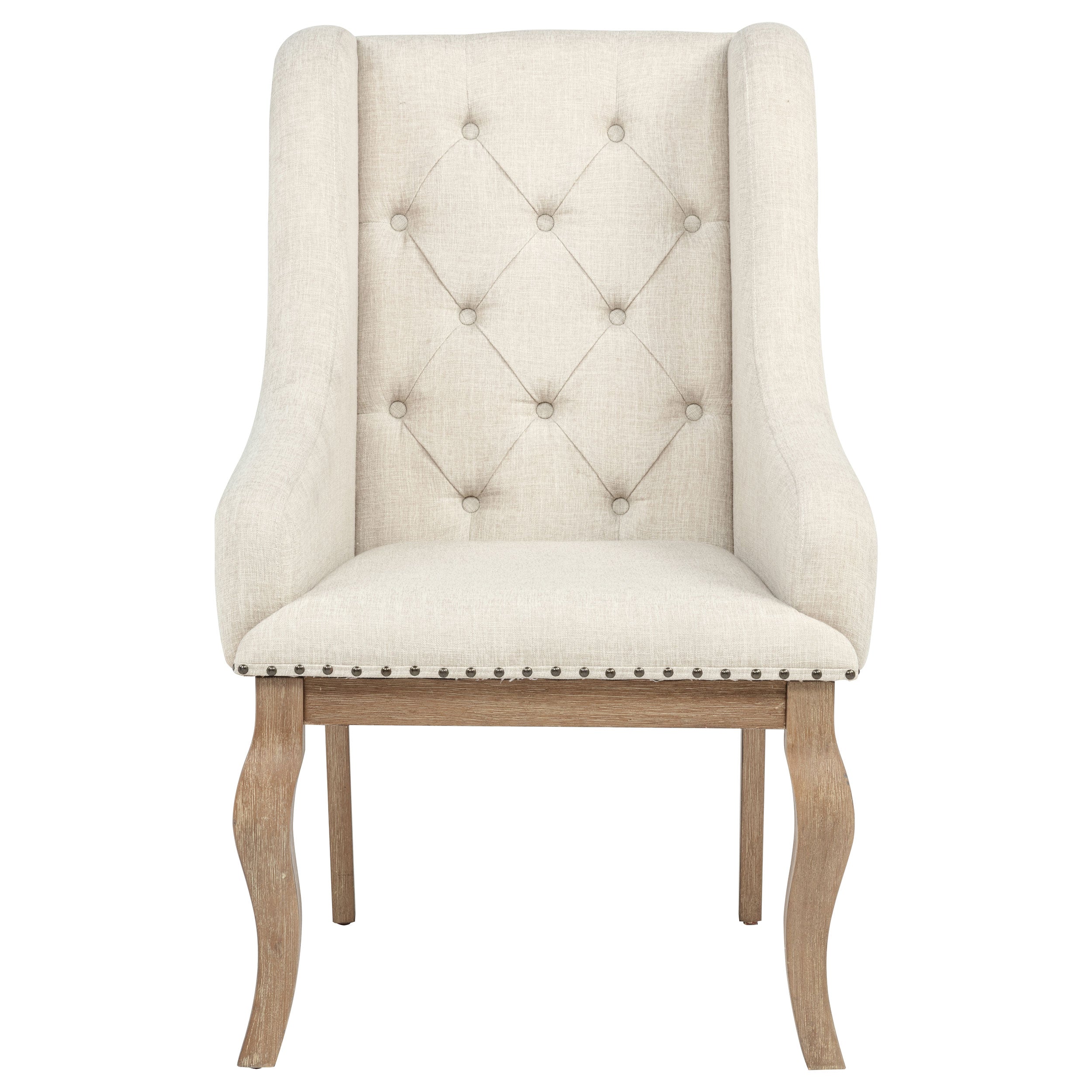 Brockway Upholstered Arm Chair Barley Brown (Set of 2) — view 4