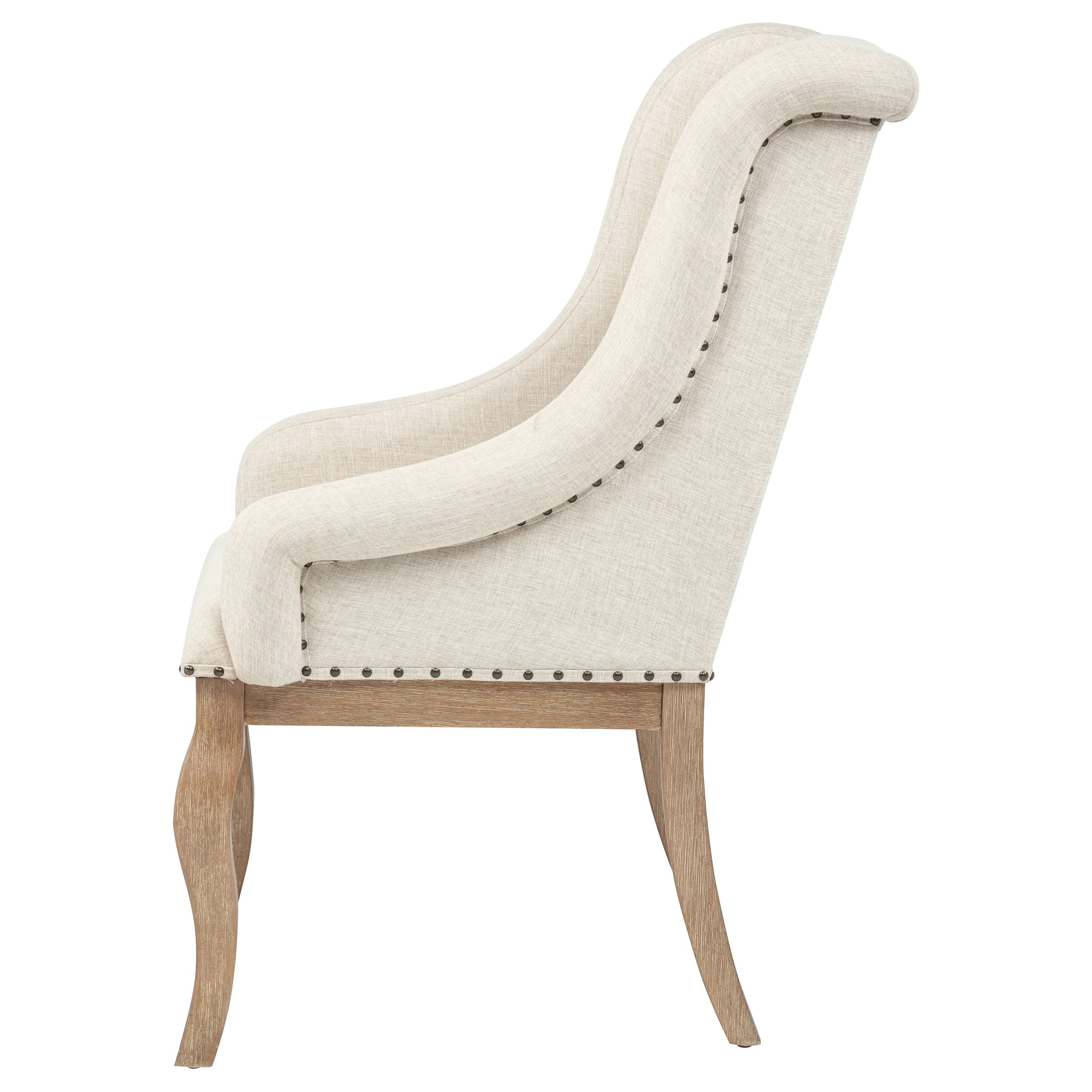 Brockway Upholstered Arm Chair Barley Brown (Set of 2) — view 6