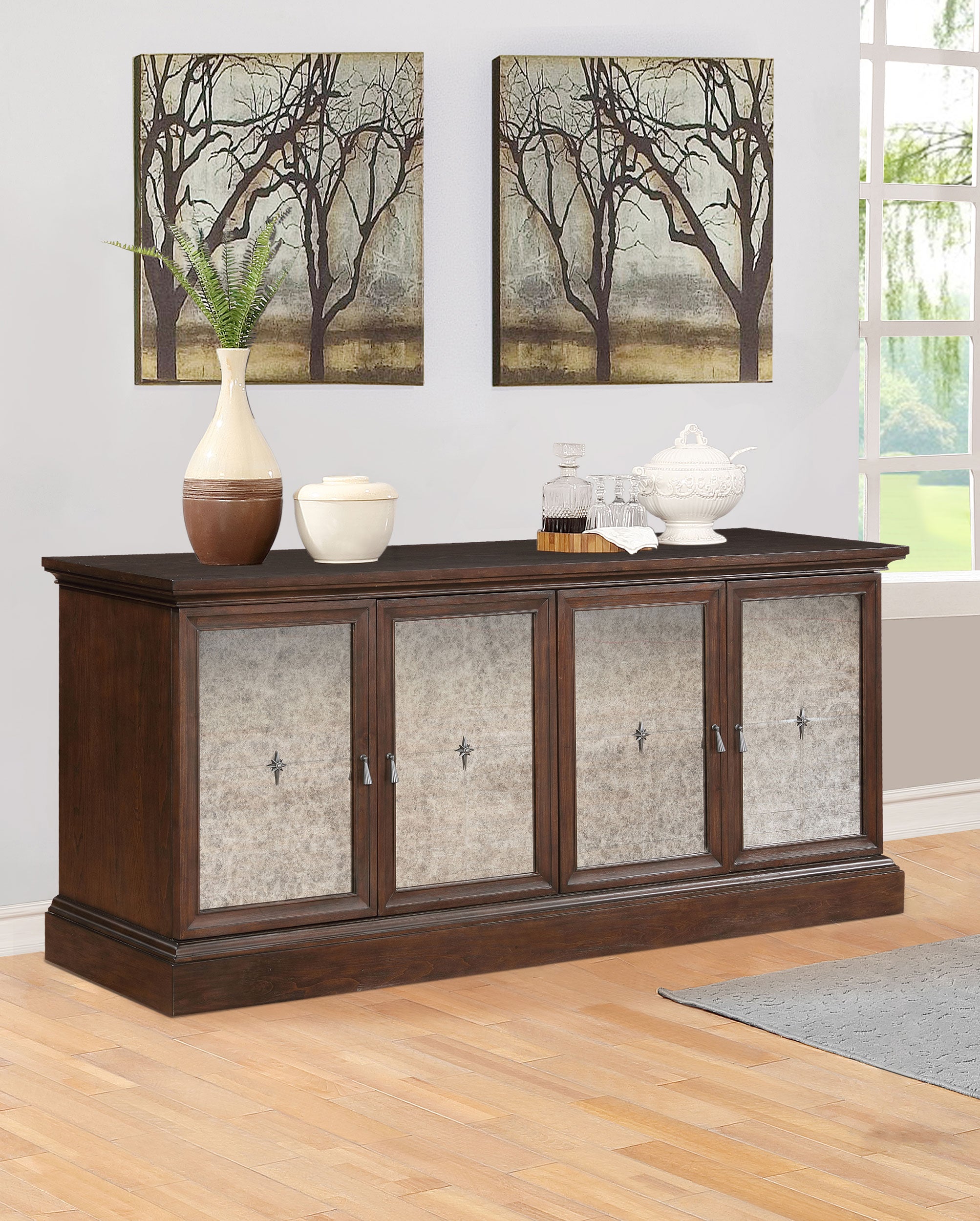 Brockway 4-door Dining Sideboard Buffet Cabinet Antique Java — view 2
