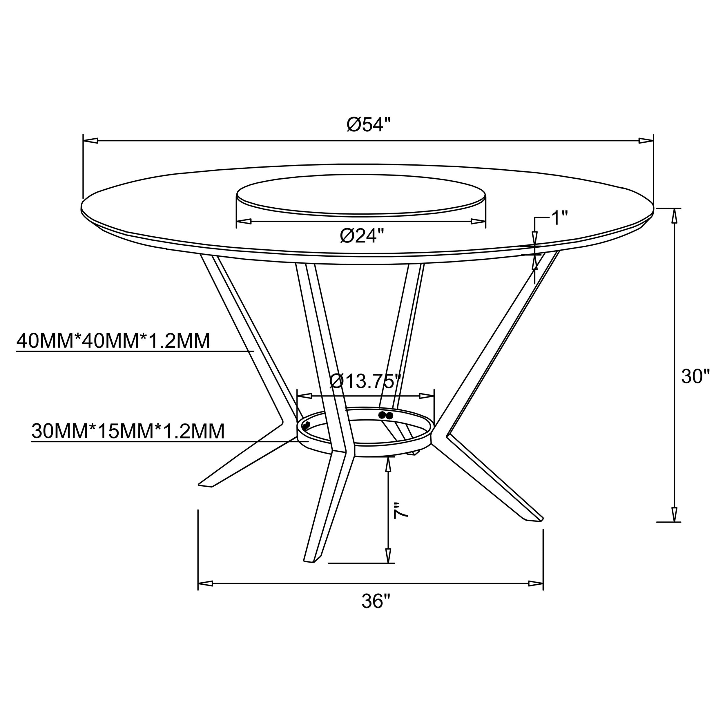 Abby 5-piece Round Dining Table Set White High Gloss — view 9