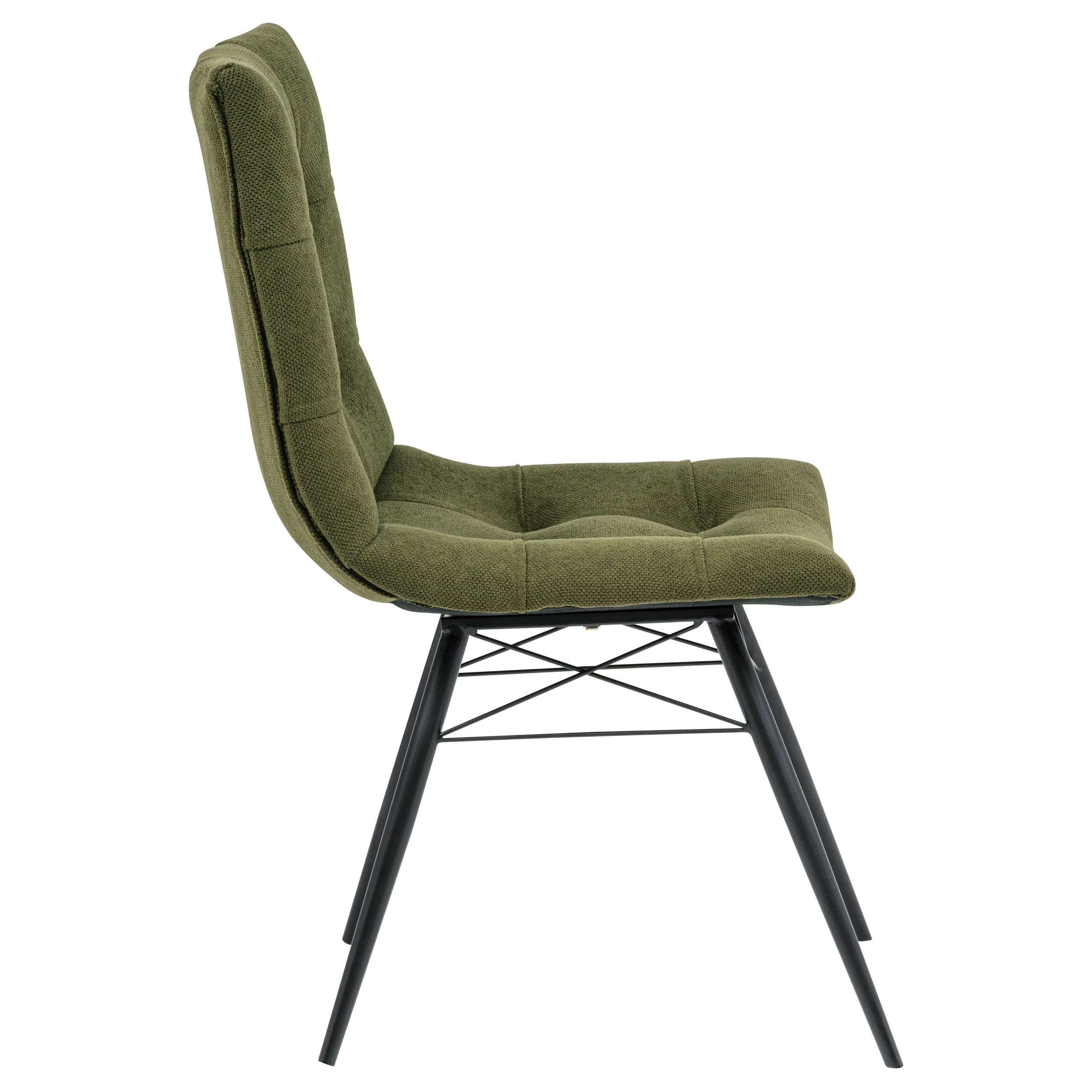 Aiken Fabric Upholstered Dining Side Chair Saddle Forest Green (Set of 4) — view 10