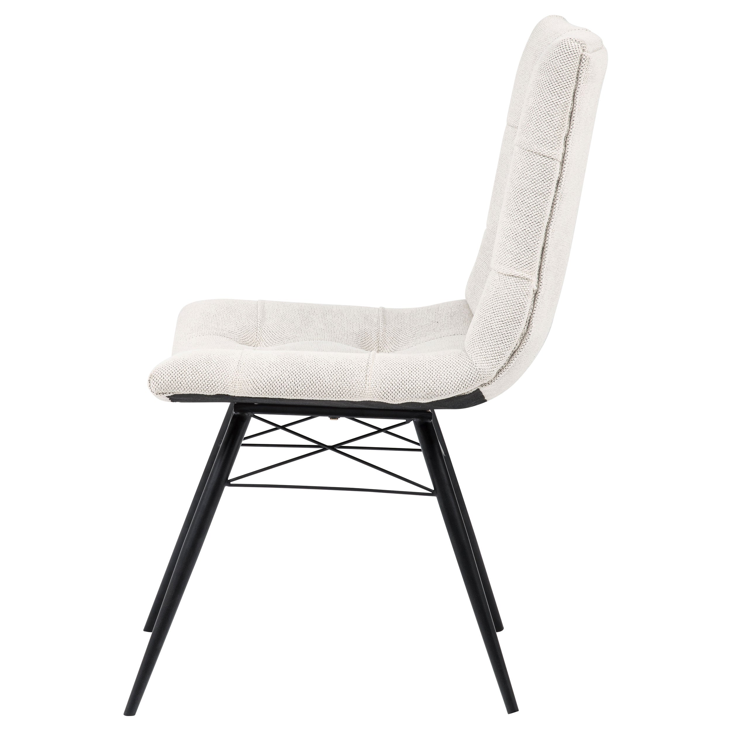 Aiken Fabric Upholstered Dining Side Chair Saddle Stone White (Set of 4) — view 6