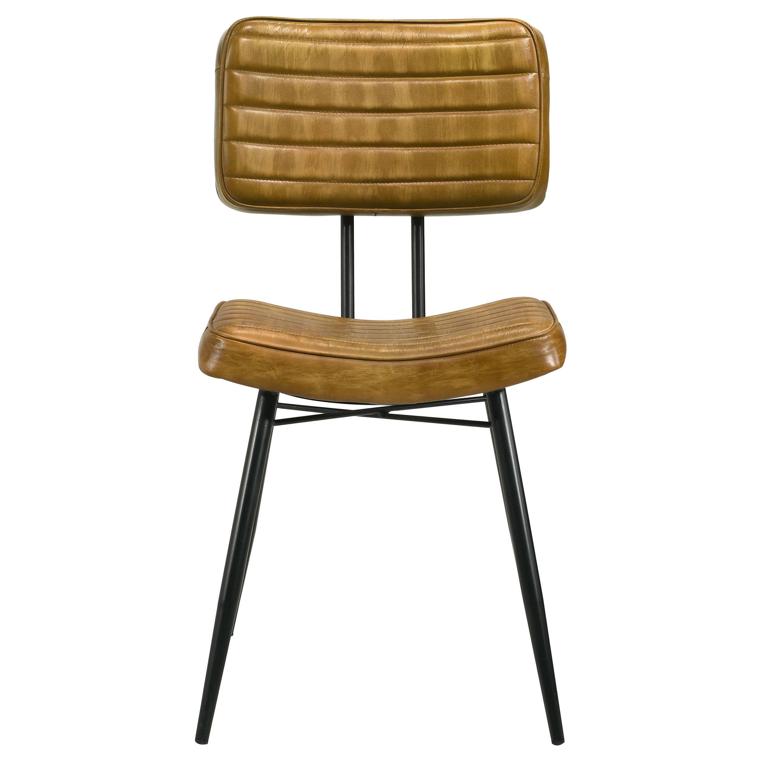 Misty Leather Upholstered Dining Side Chair Camel (Set of 2) — view 4