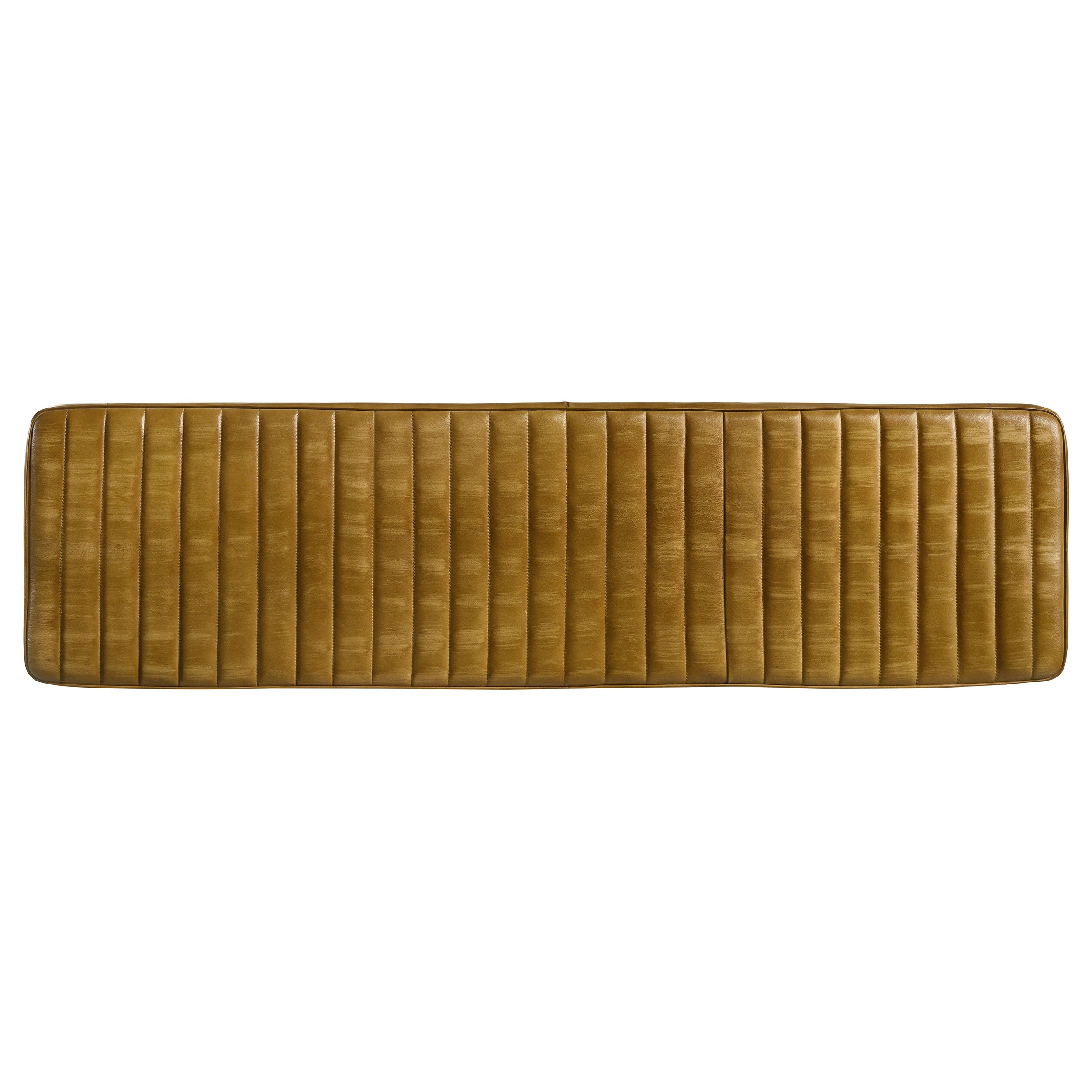 Misty Leather Upholstered Dining Bench Antique Camel — view 4