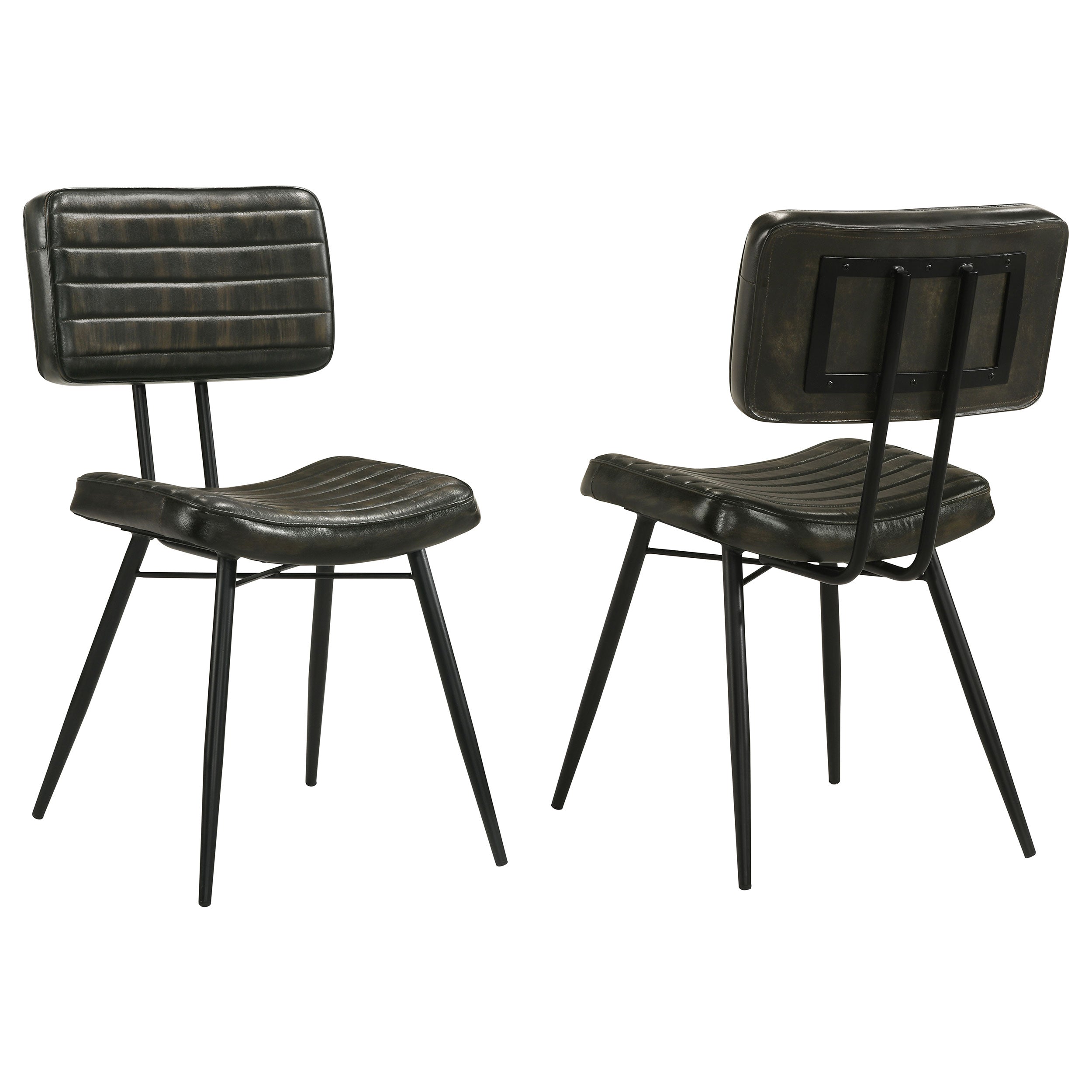 Misty Leather Upholstered Dining Chair Espresso (Set of 2) — view 1