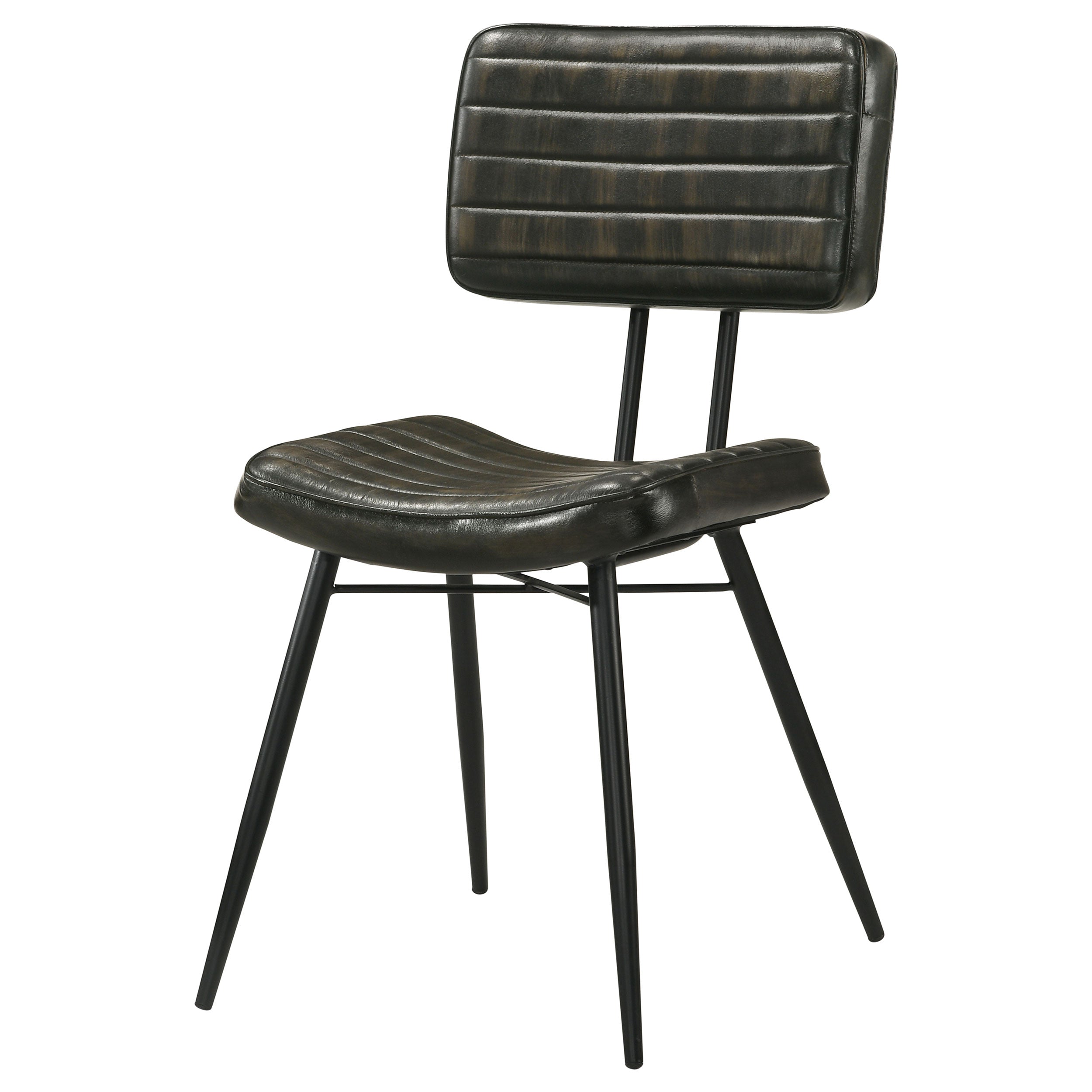 Misty Leather Upholstered Dining Chair Espresso (Set of 2) — view 5