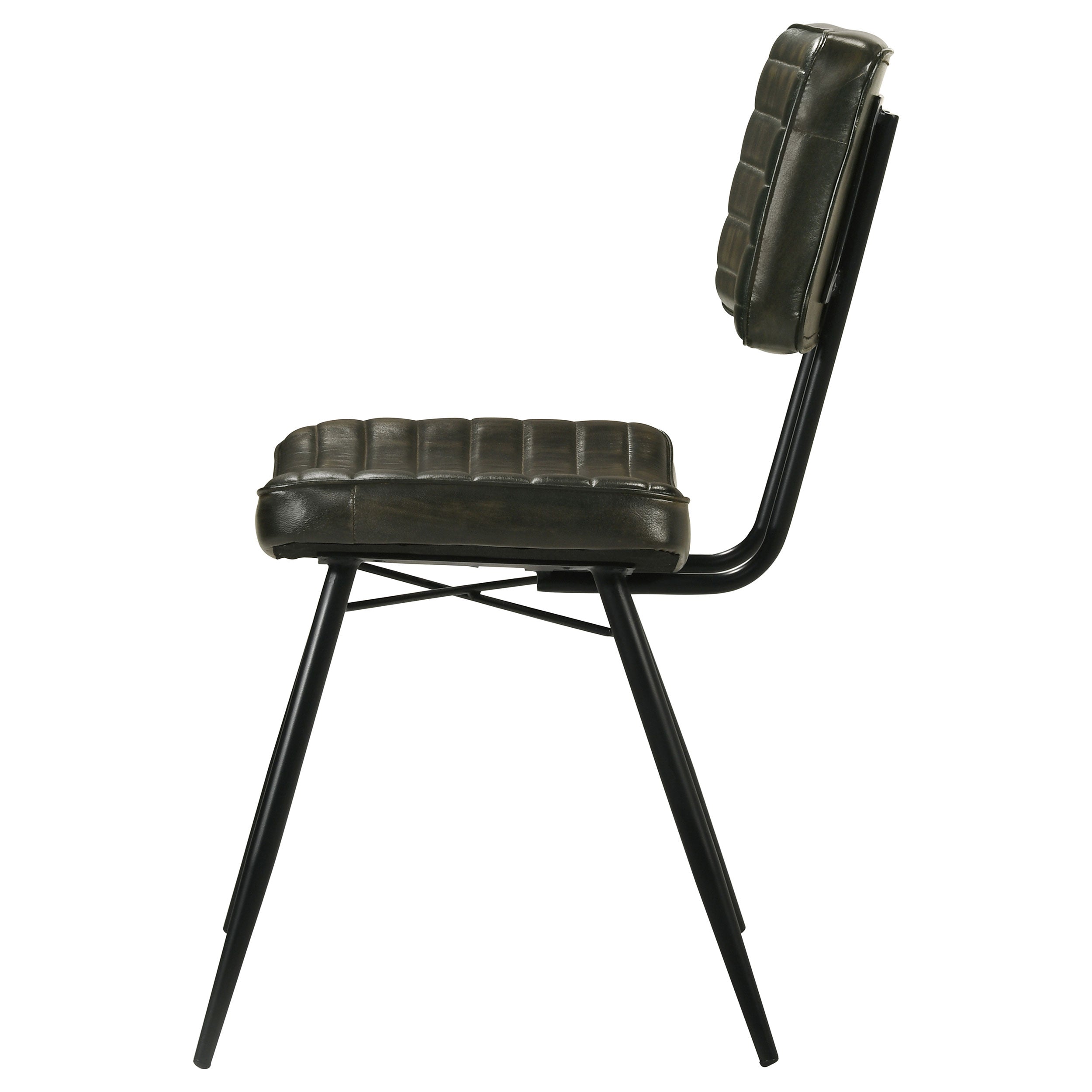 Misty Leather Upholstered Dining Chair Espresso (Set of 2) — view 6