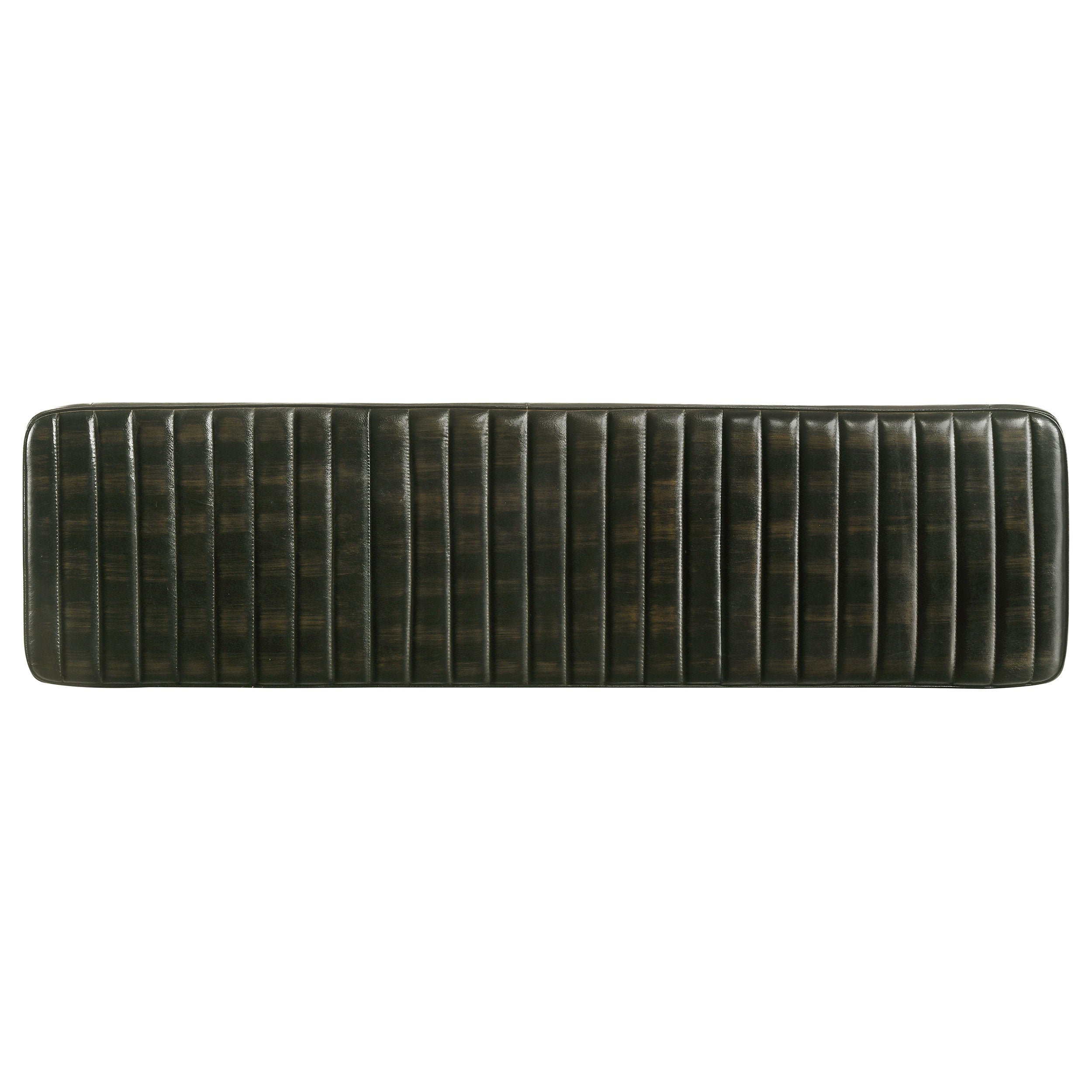Misty Leather Upholstered Dining Bench Antique Espresso — view 4