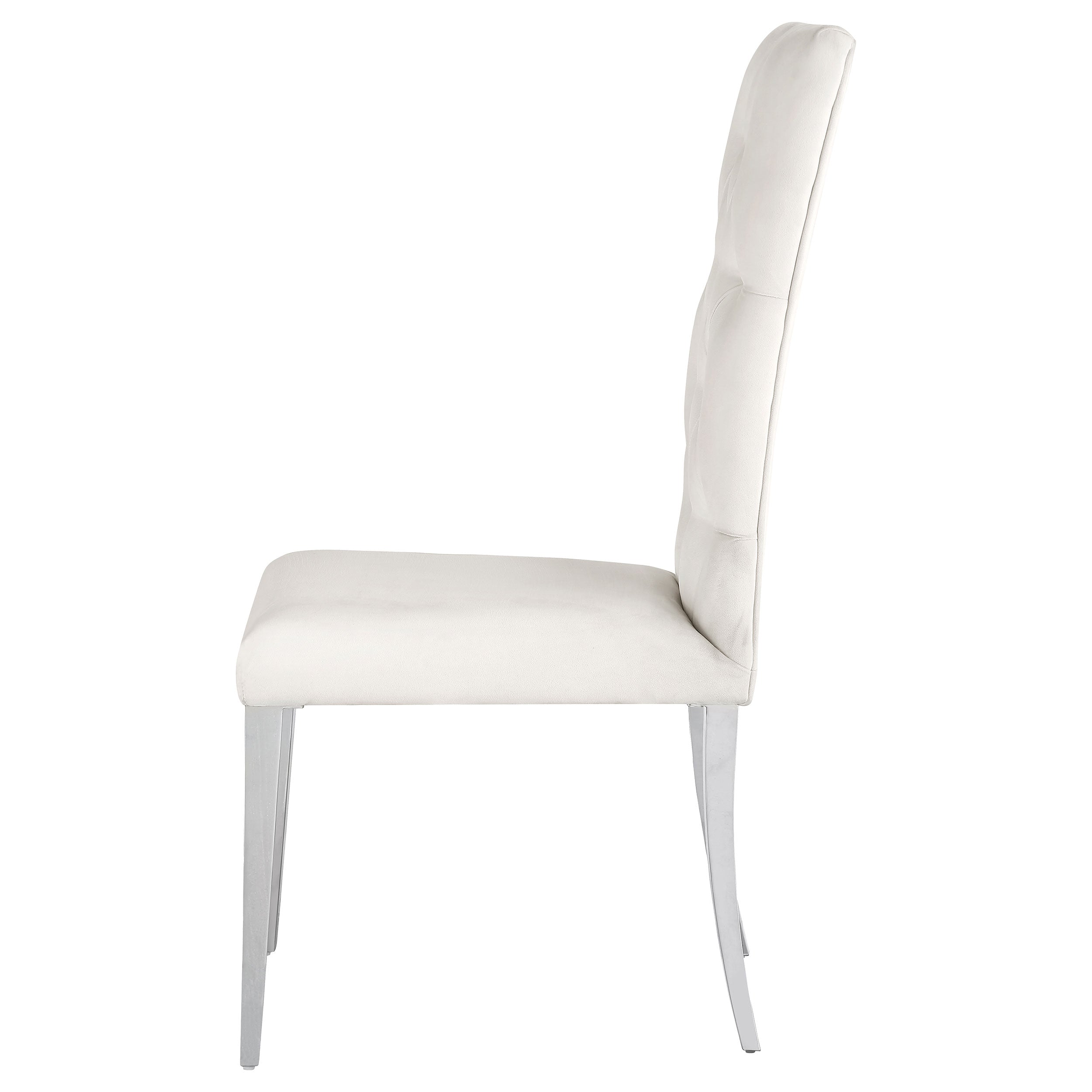 Kerwin Velvet Upholstered Dining Side Chair White (Set of 2) — view 6