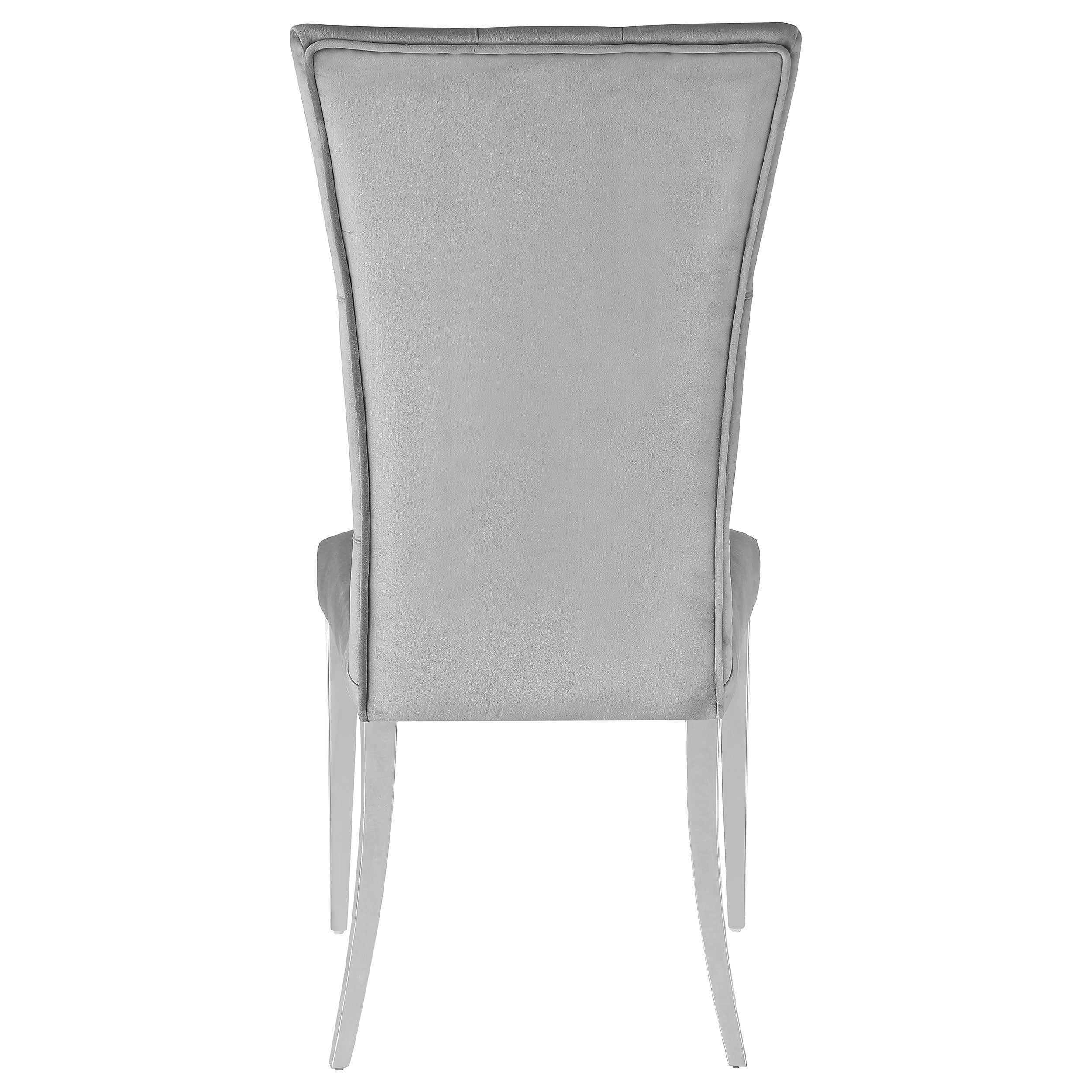Kerwin Velvet Upholstered Dining Side Chair Grey (Set of 2) — view 8