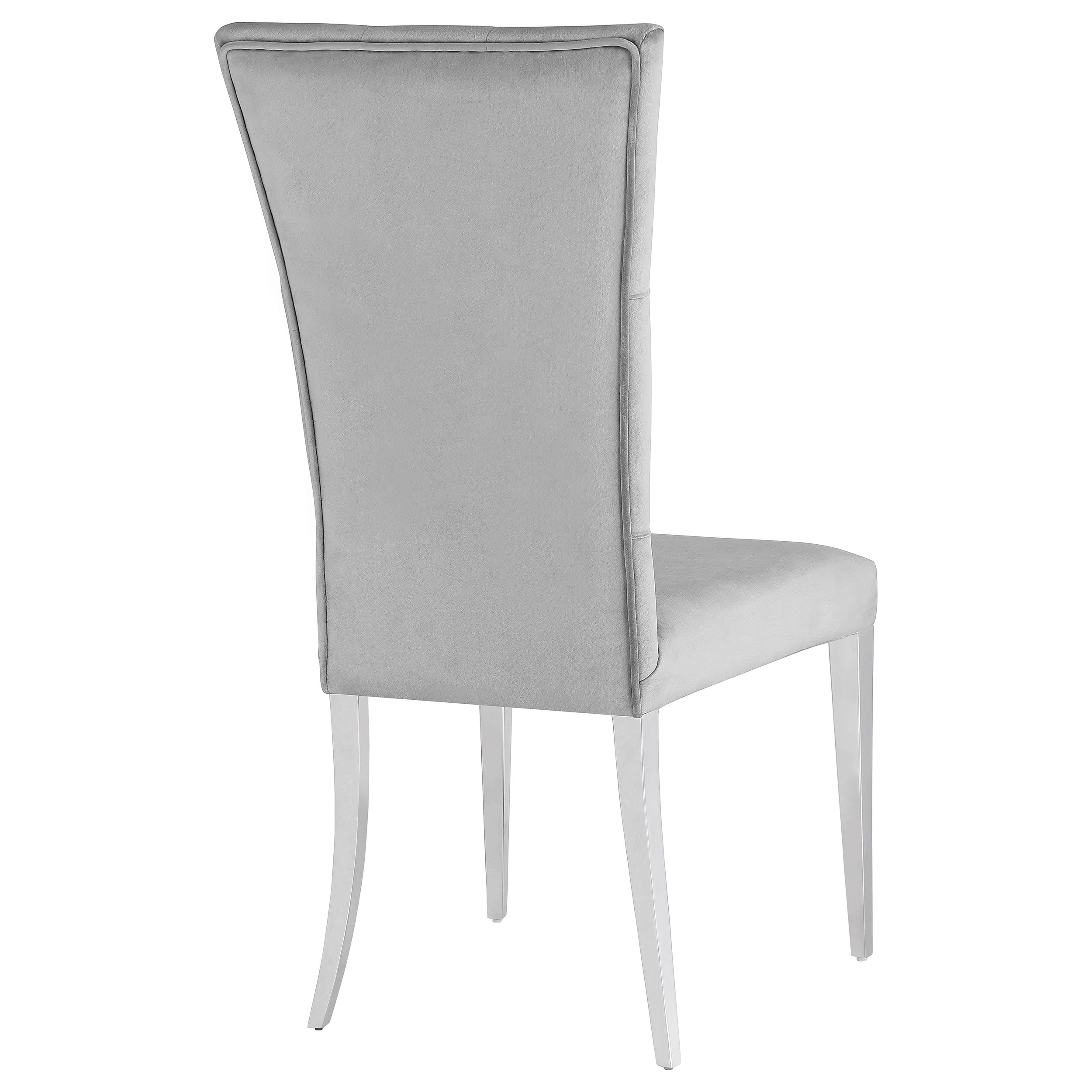 Kerwin Velvet Upholstered Dining Side Chair Grey (Set of 2) — view 9
