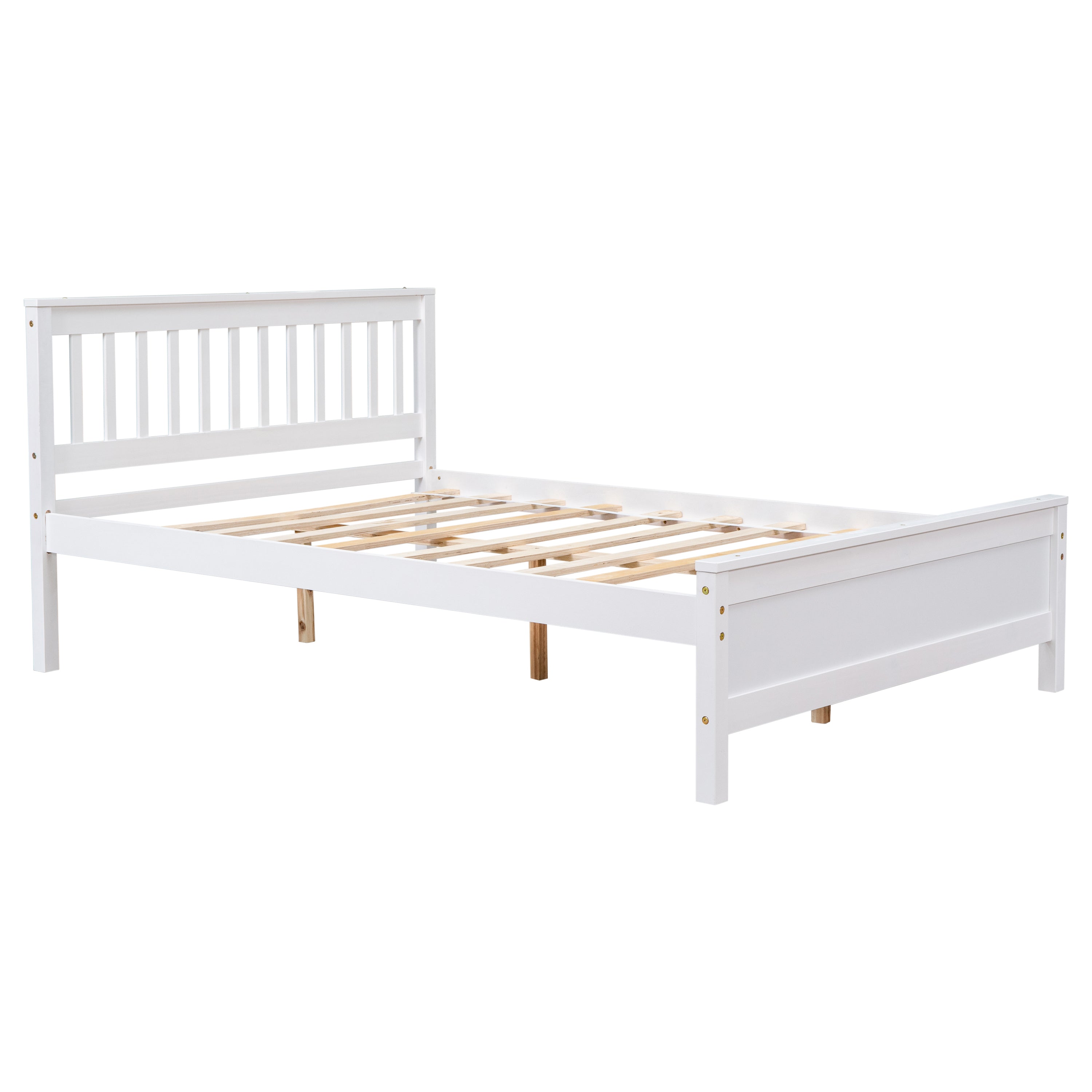 Full Bed with Headboard and Footboard,with 2 Nightstands,White - Atlantic Fine Furniture Melbourne FL