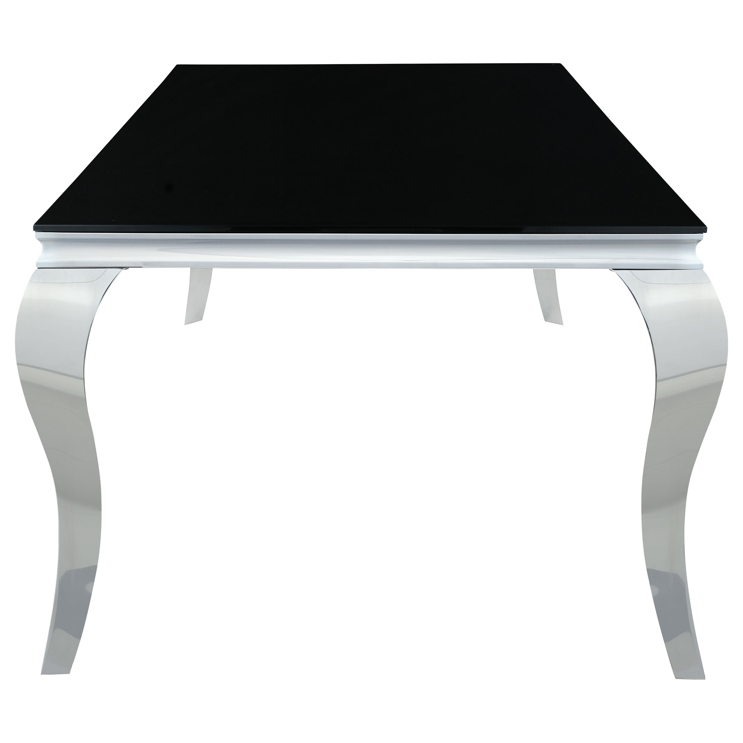 Carone Rectangular 81-inch Glass Top Dining Table Black — view 4