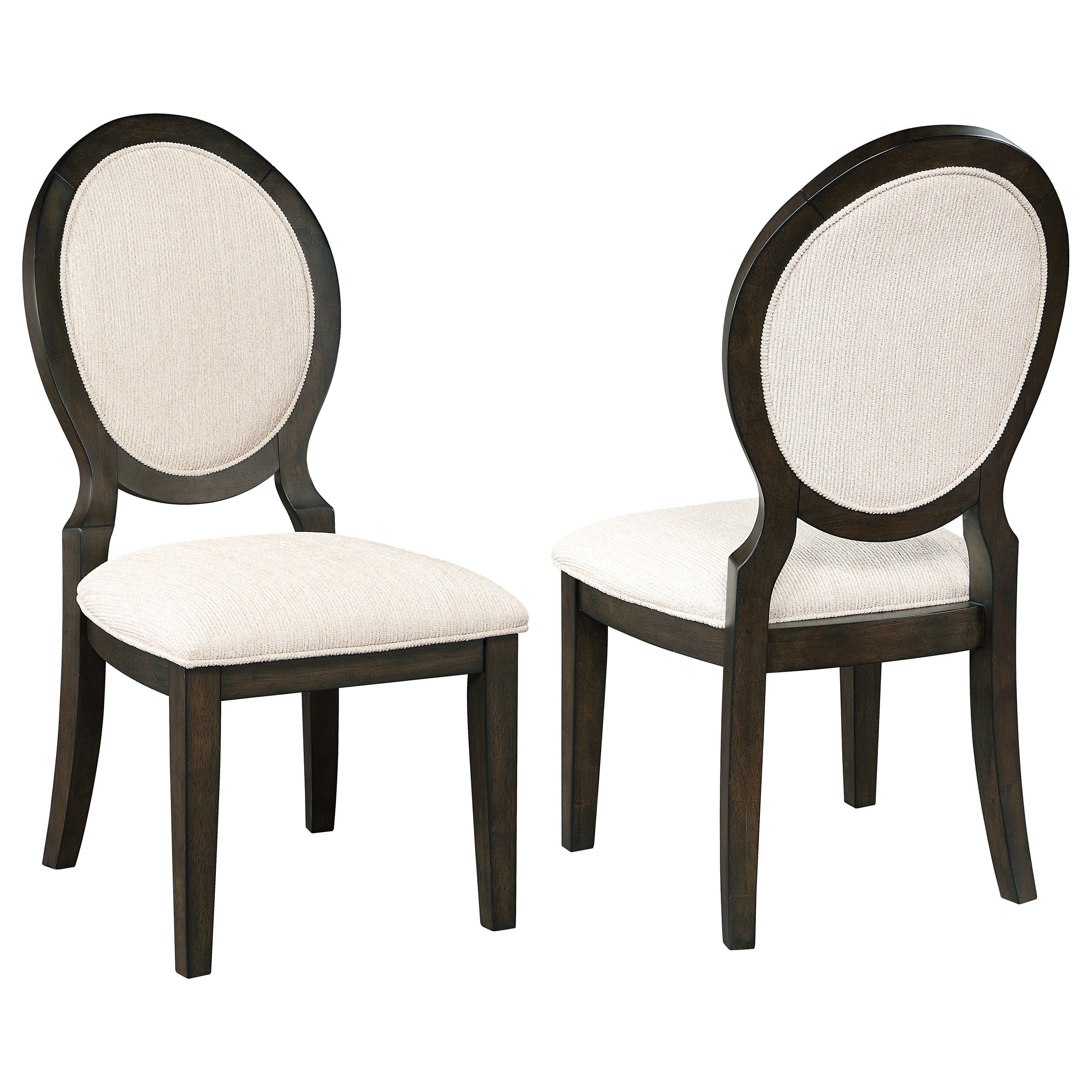 Twyla Oval Back Dining Side Chair Dark Cocoa (Set of 2) — view 1