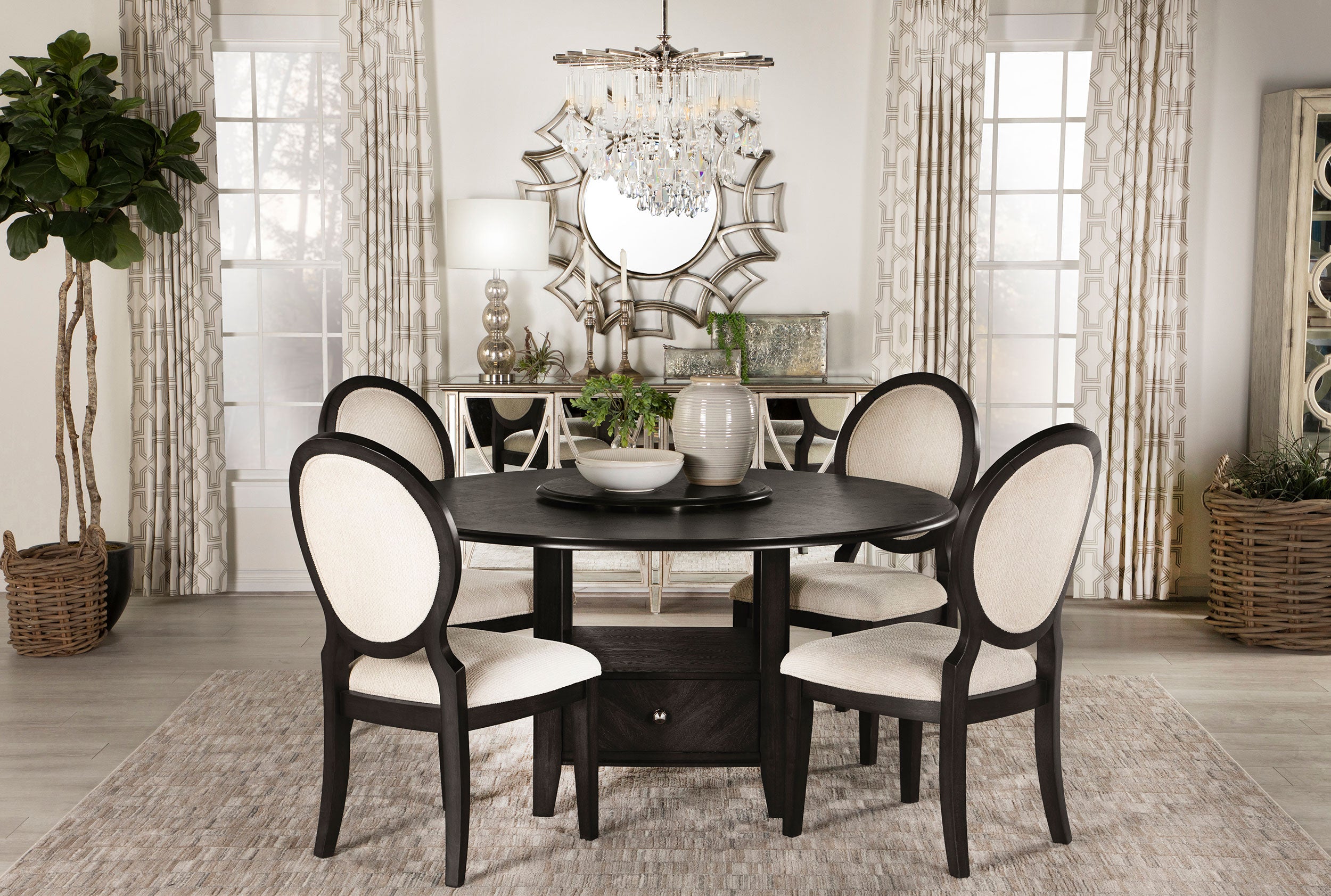 Twyla Oval Back Dining Side Chair Dark Cocoa (Set of 2) — view 14