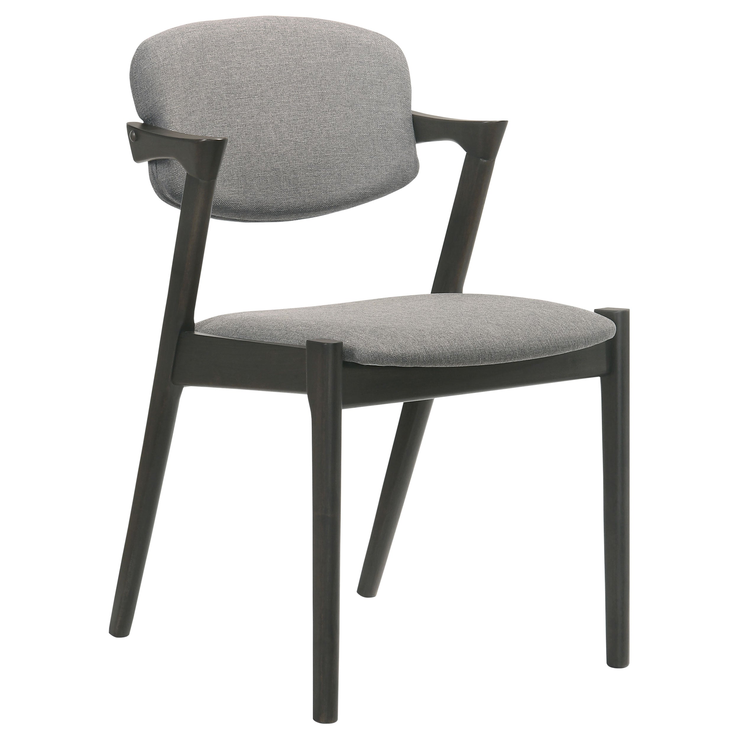 Stevie Padded Wood Dining Arm Chair Black (Set of 2) — view 3