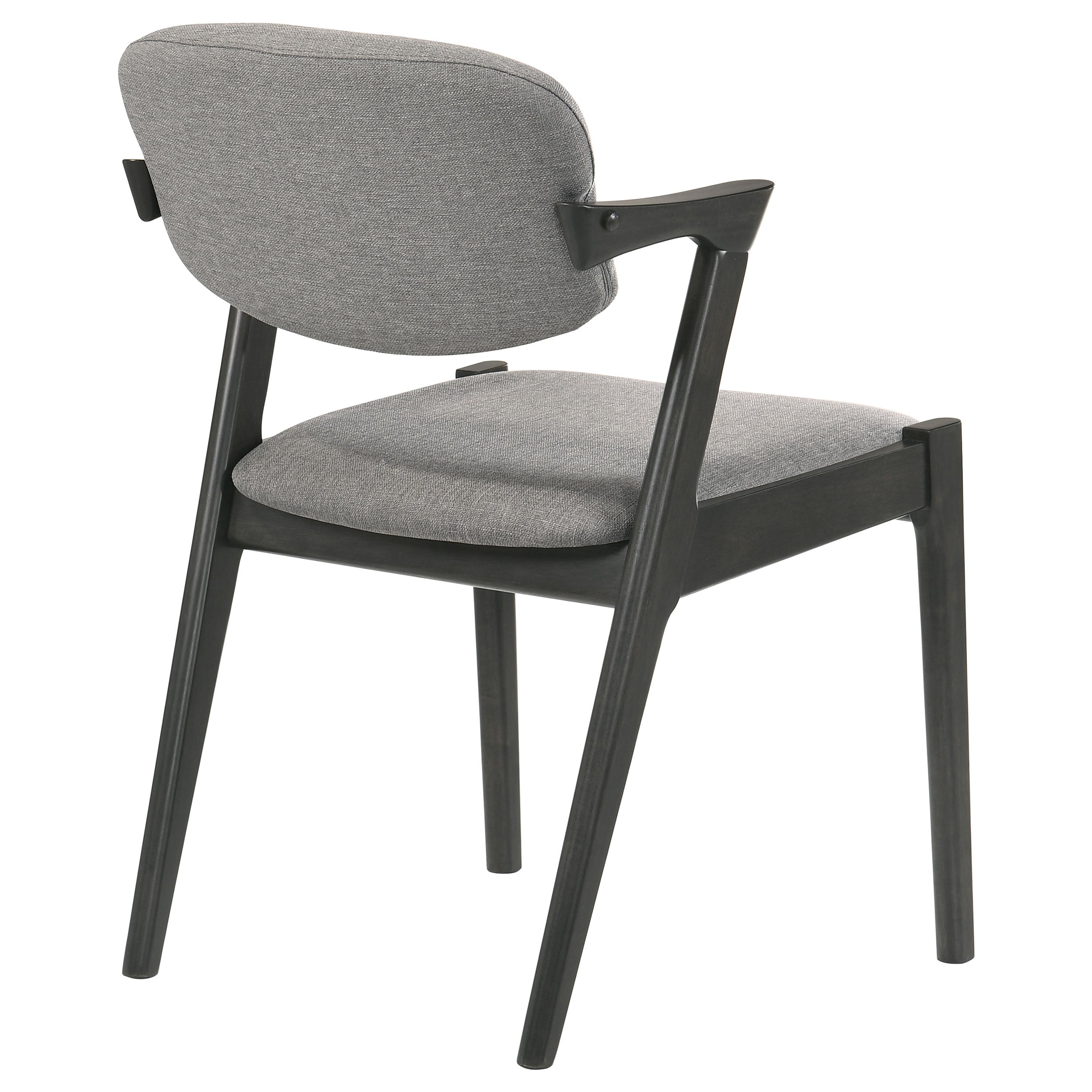 Stevie Padded Wood Dining Arm Chair Black (Set of 2) — view 8