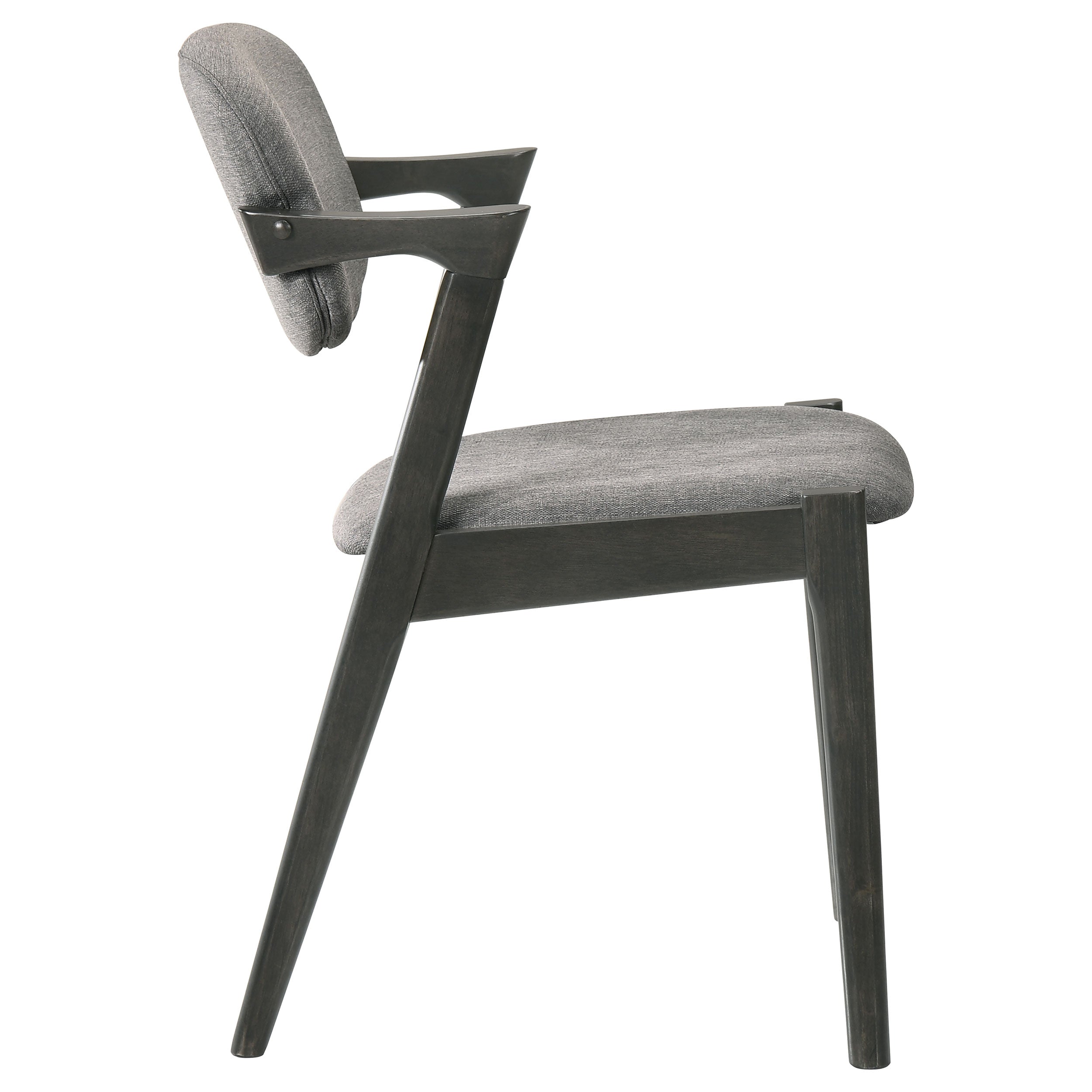 Stevie Padded Wood Dining Arm Chair Black (Set of 2) — view 9